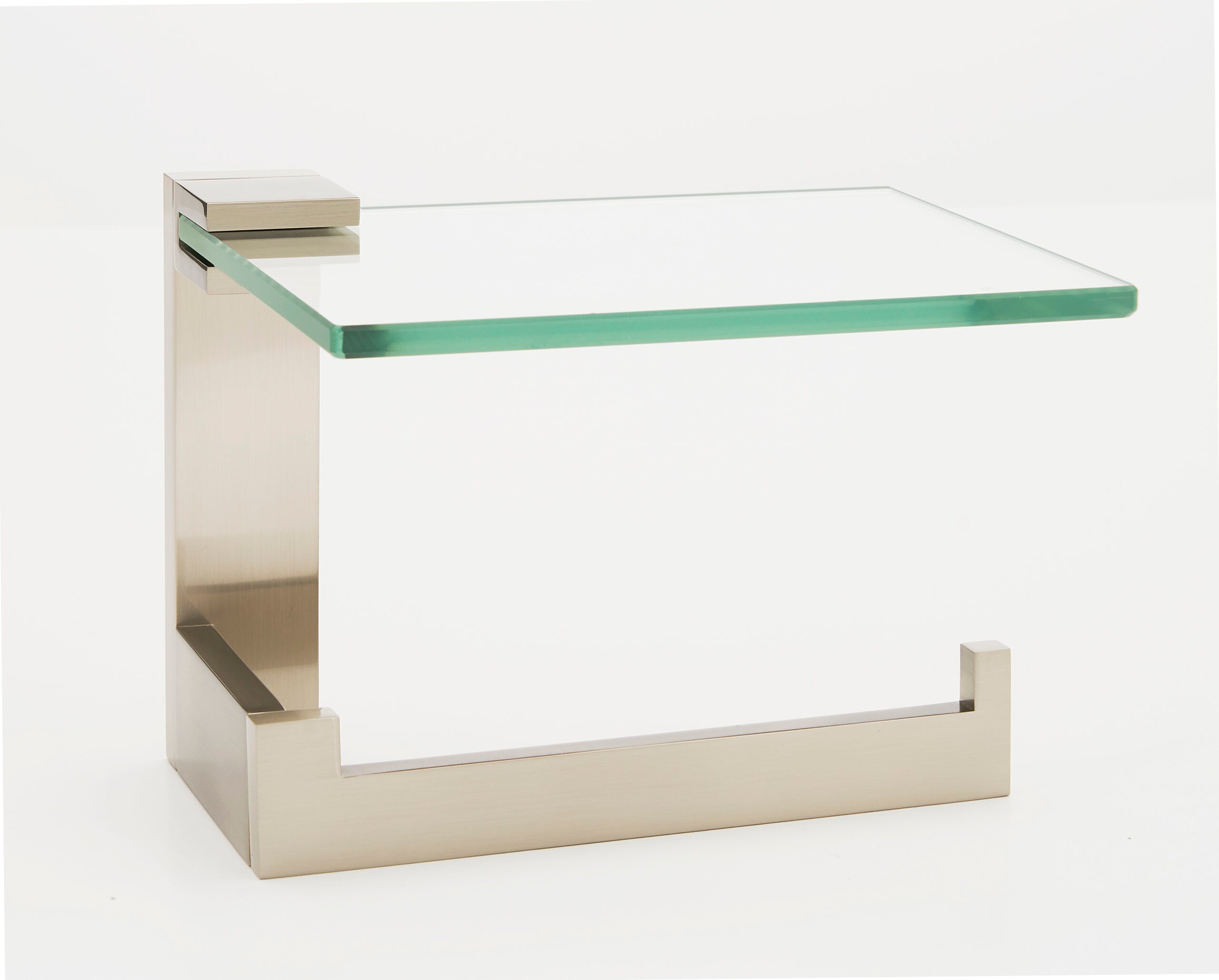 Alno Linear Right Hand Single Post Tissue Holder w/ Glass Shelf