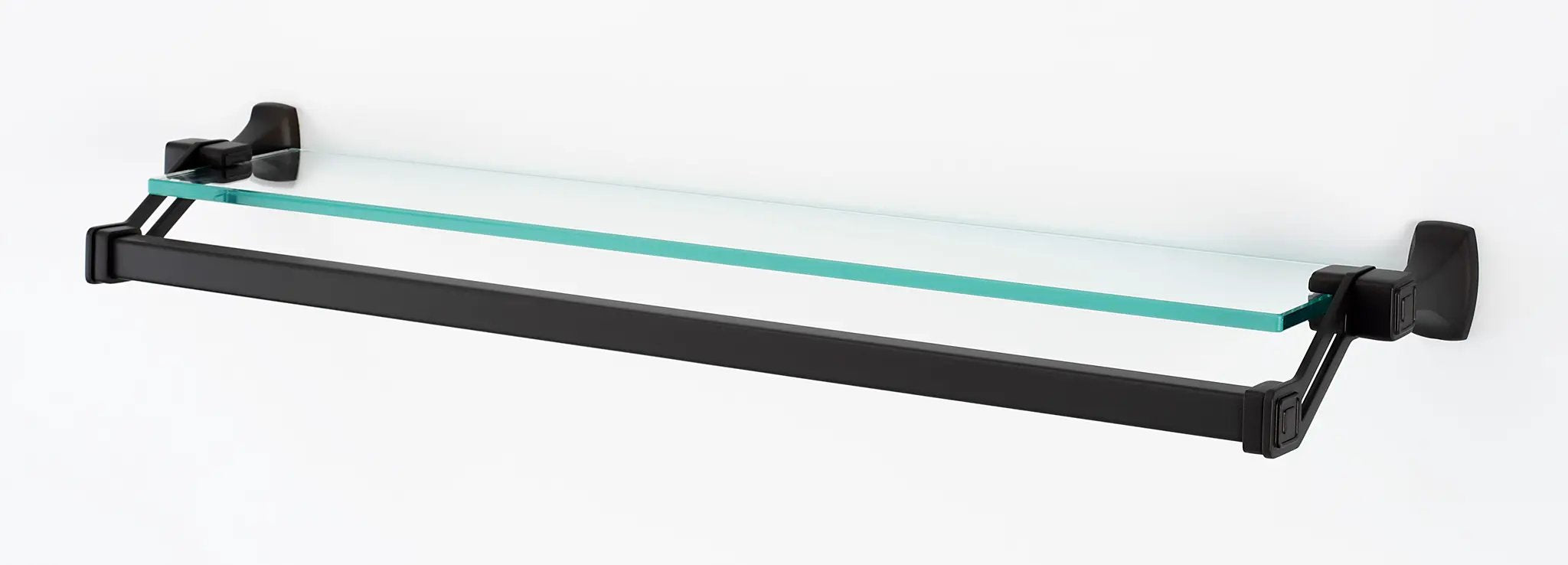 Alno Cube Bath 25" Glass Shelf w/Towel Bar by Alno