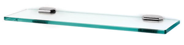 polished chrome glass shelf