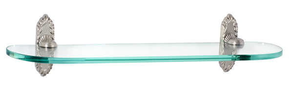 Alno Ribbon & Reed Bath 18" Glass Shelf w/Brackets