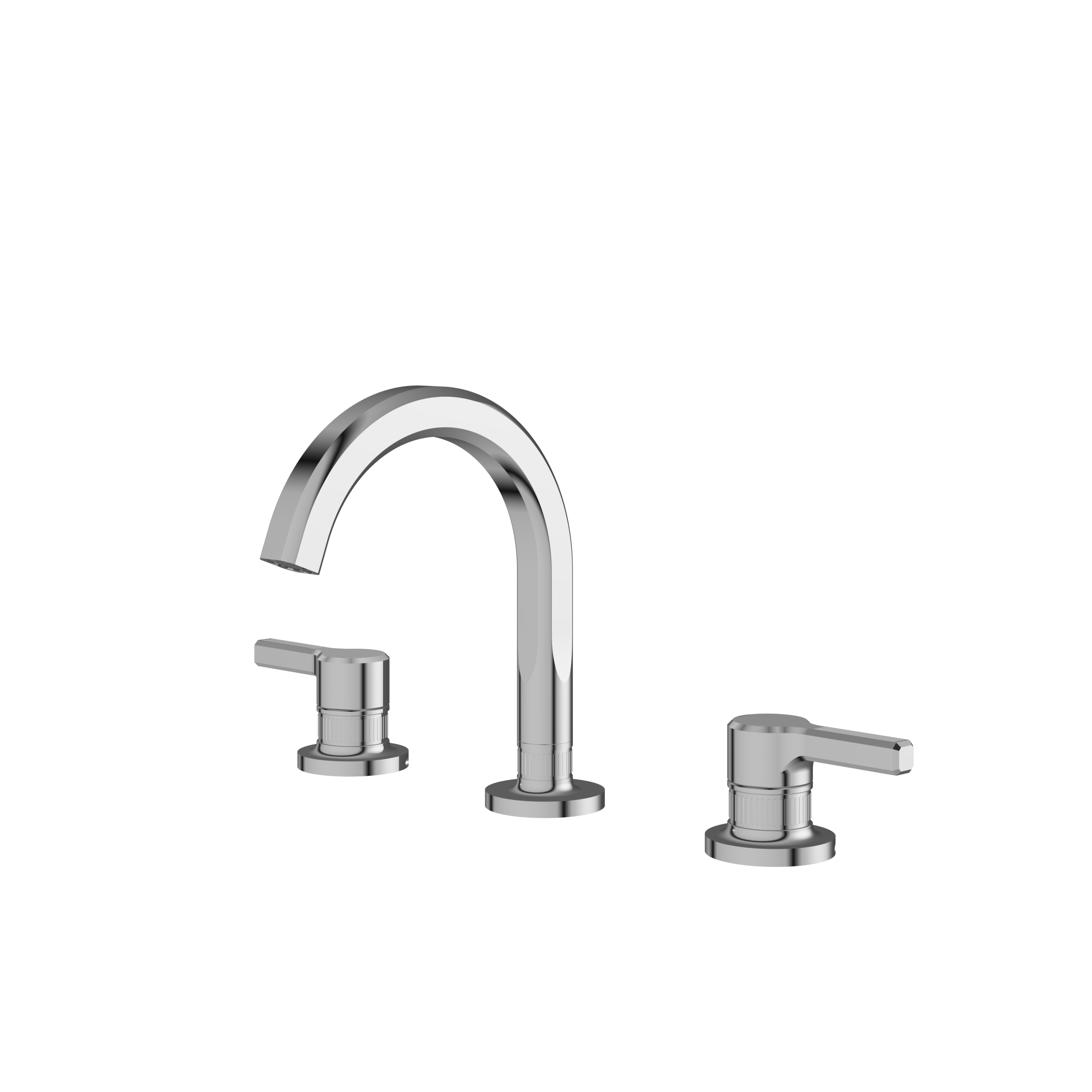 polished chrome bathroom faucet