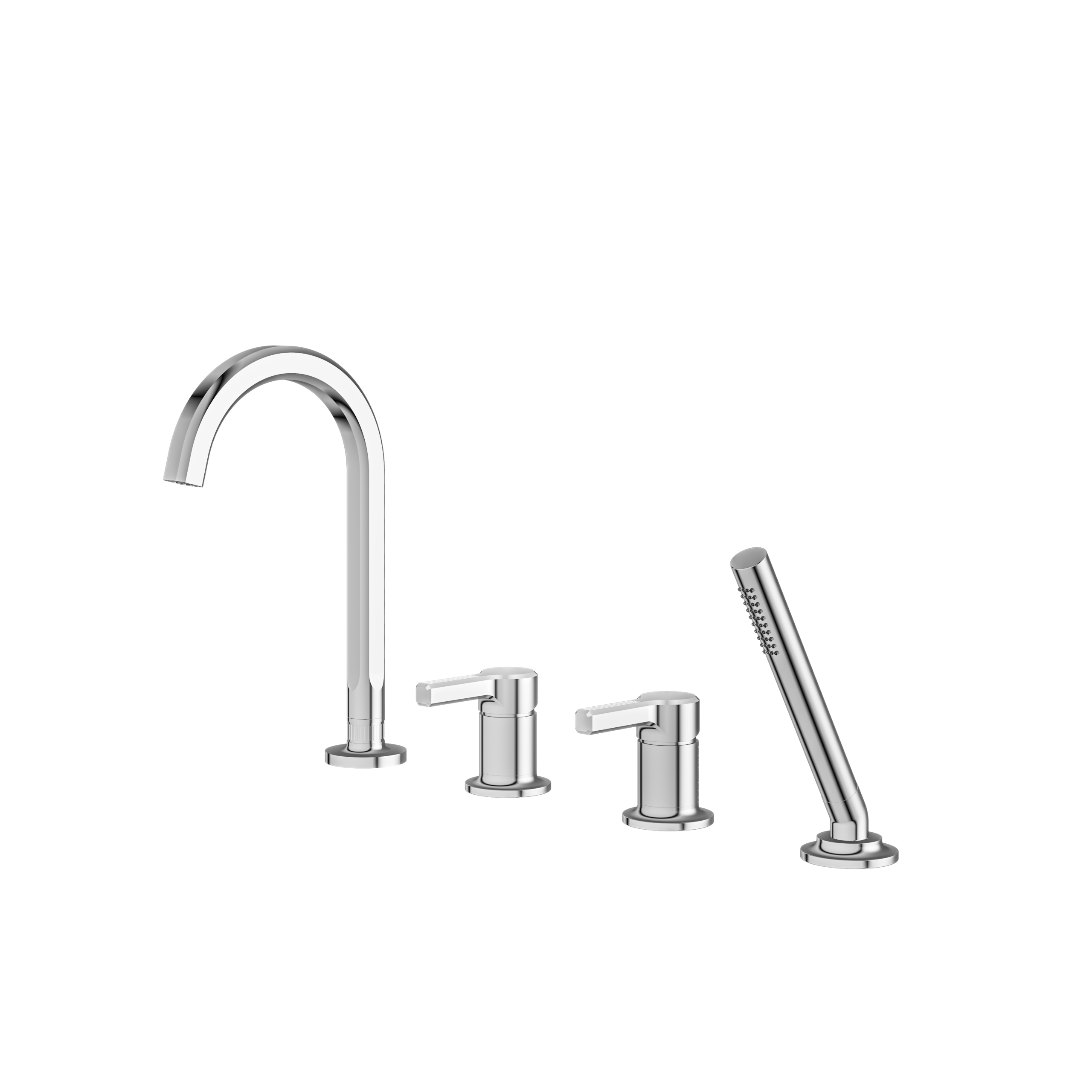 polished chrome tub filler