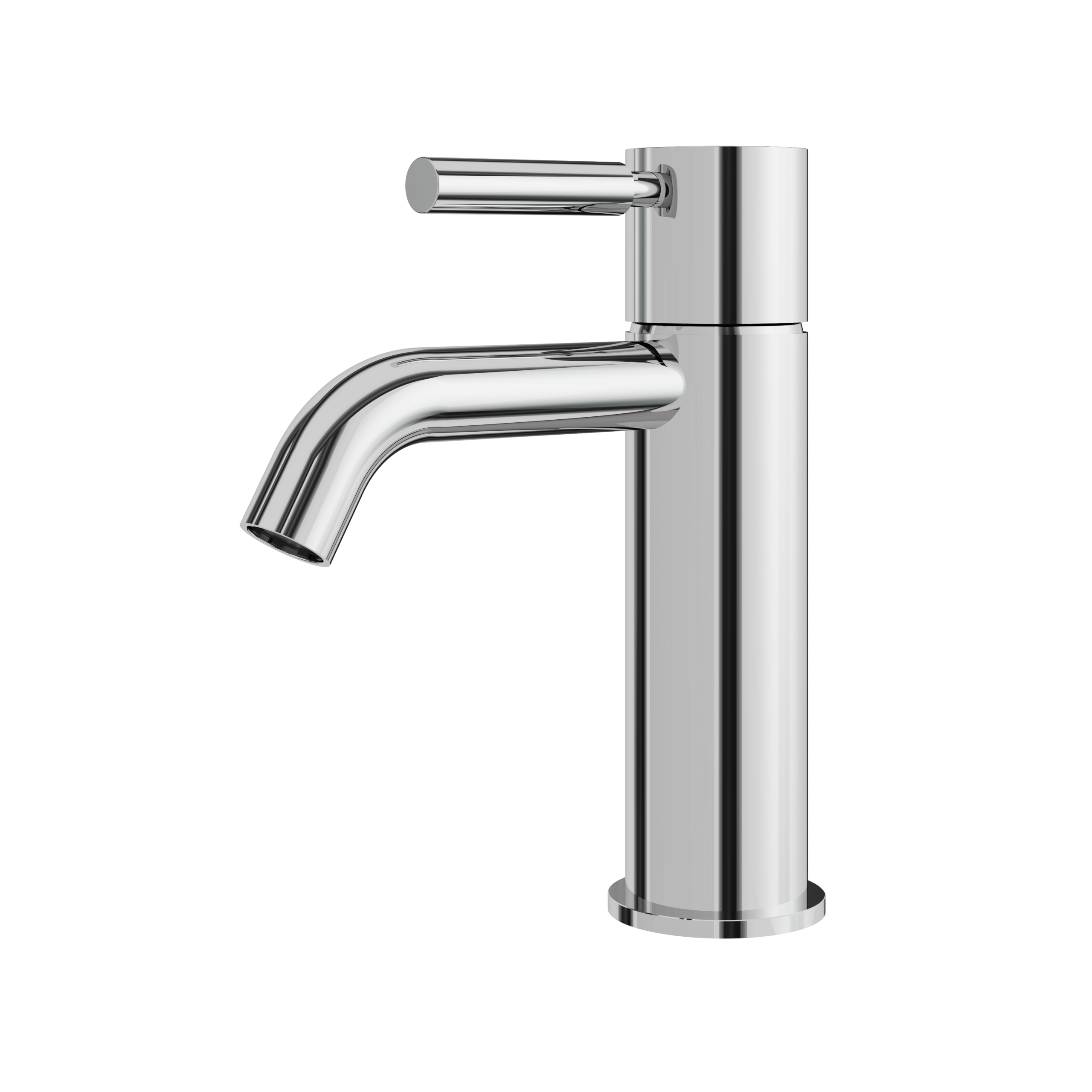 polished chrome bathroom faucet