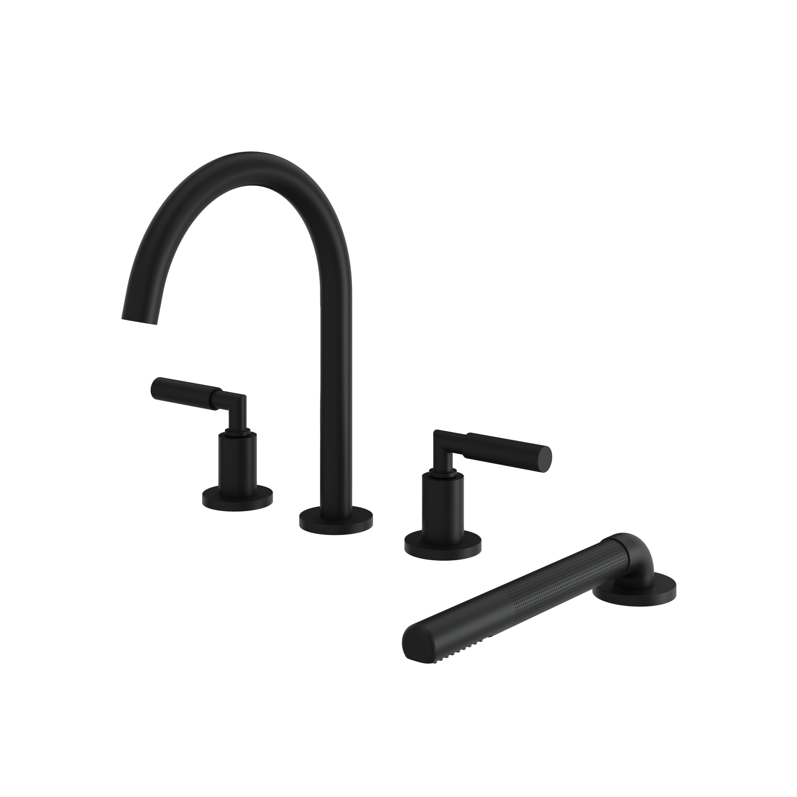 Aquabrass Aria Deck Tub Filler with Handshower by Aquabrass