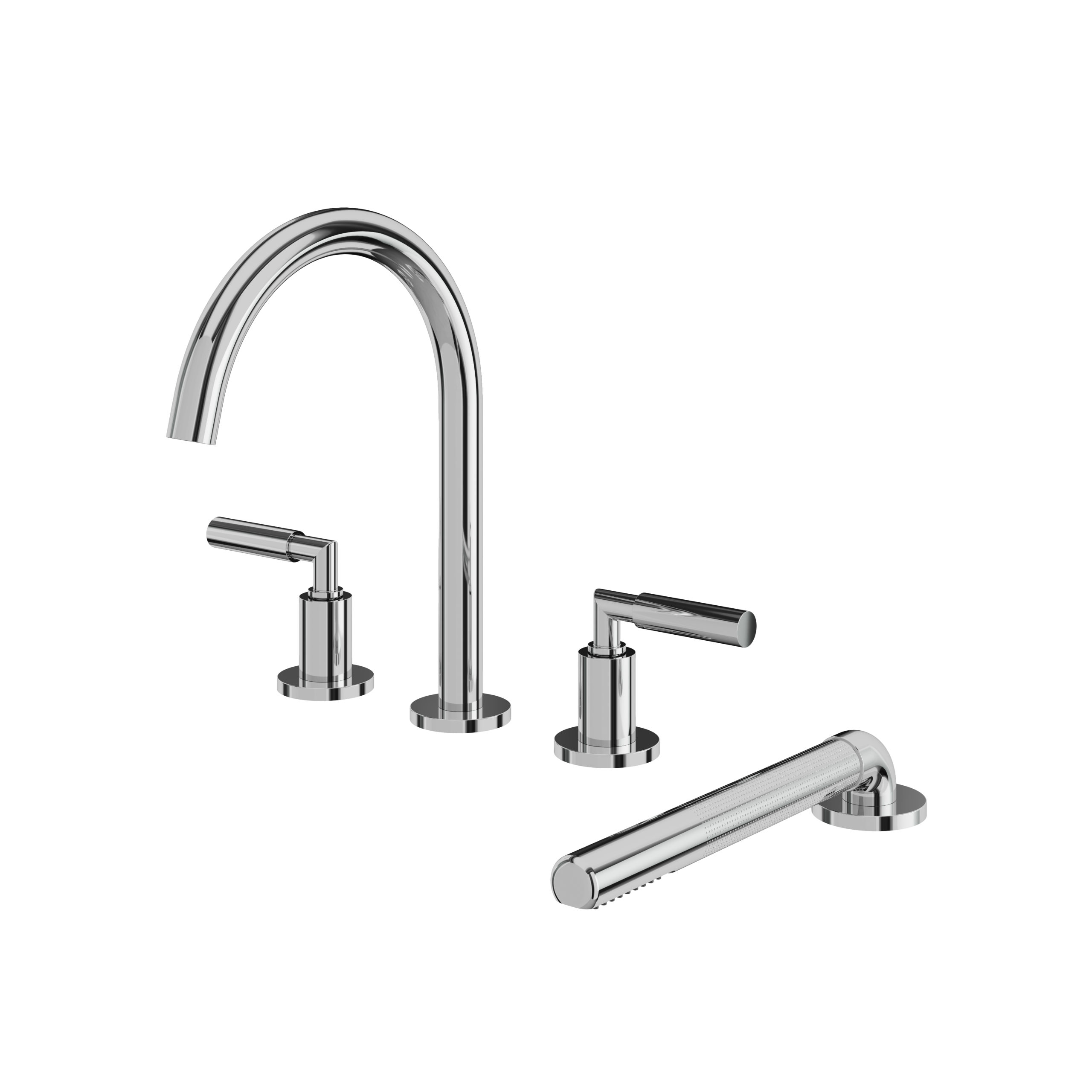 polished chrome tub filler