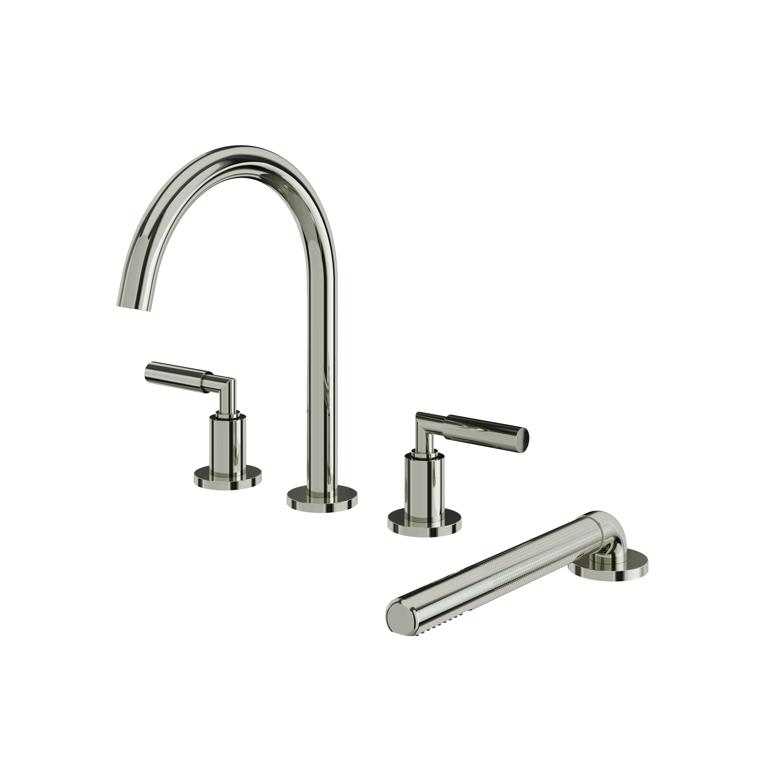 Aquabrass Aria Deck Tub Filler with Handshower by Aquabrass