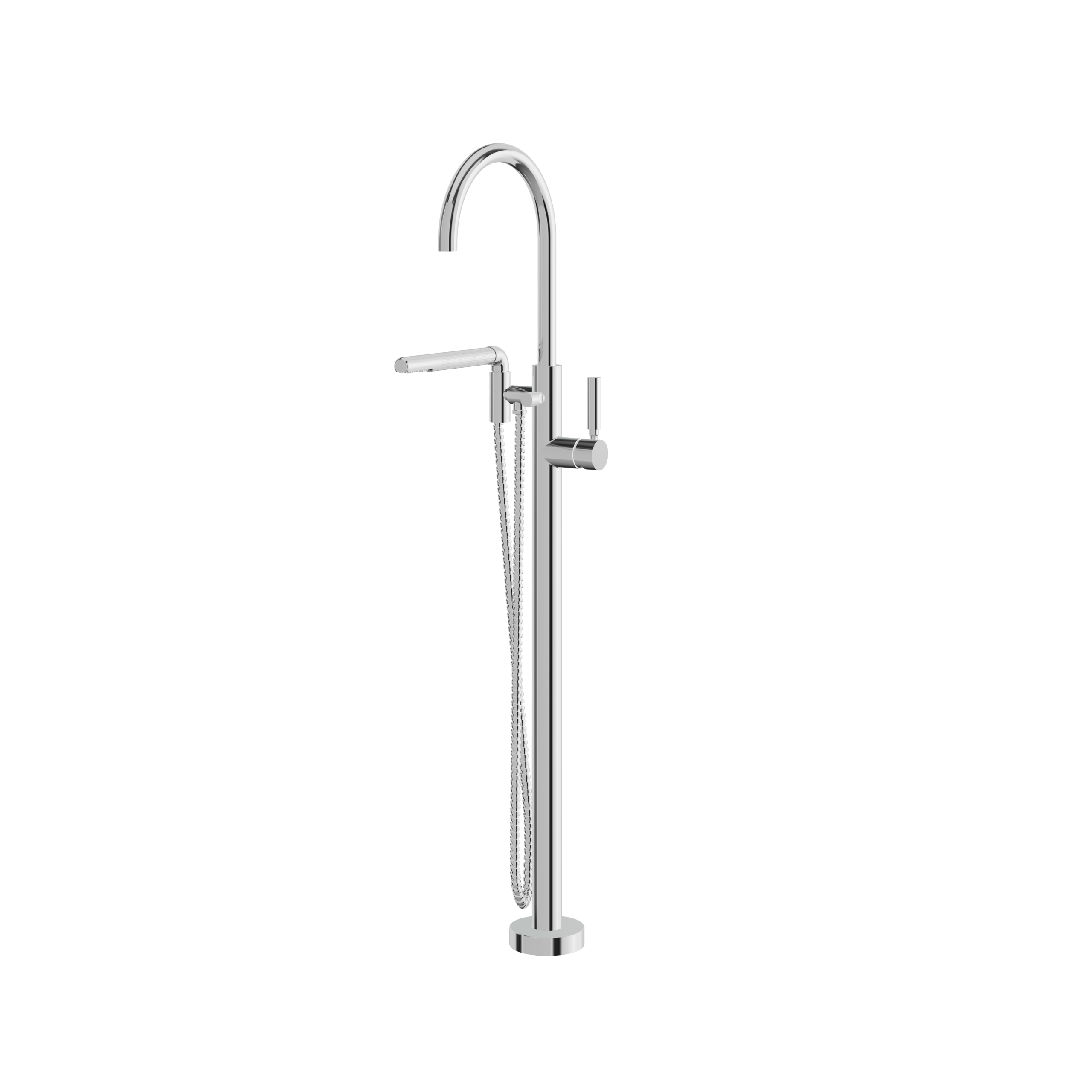 polished chrome tub filler