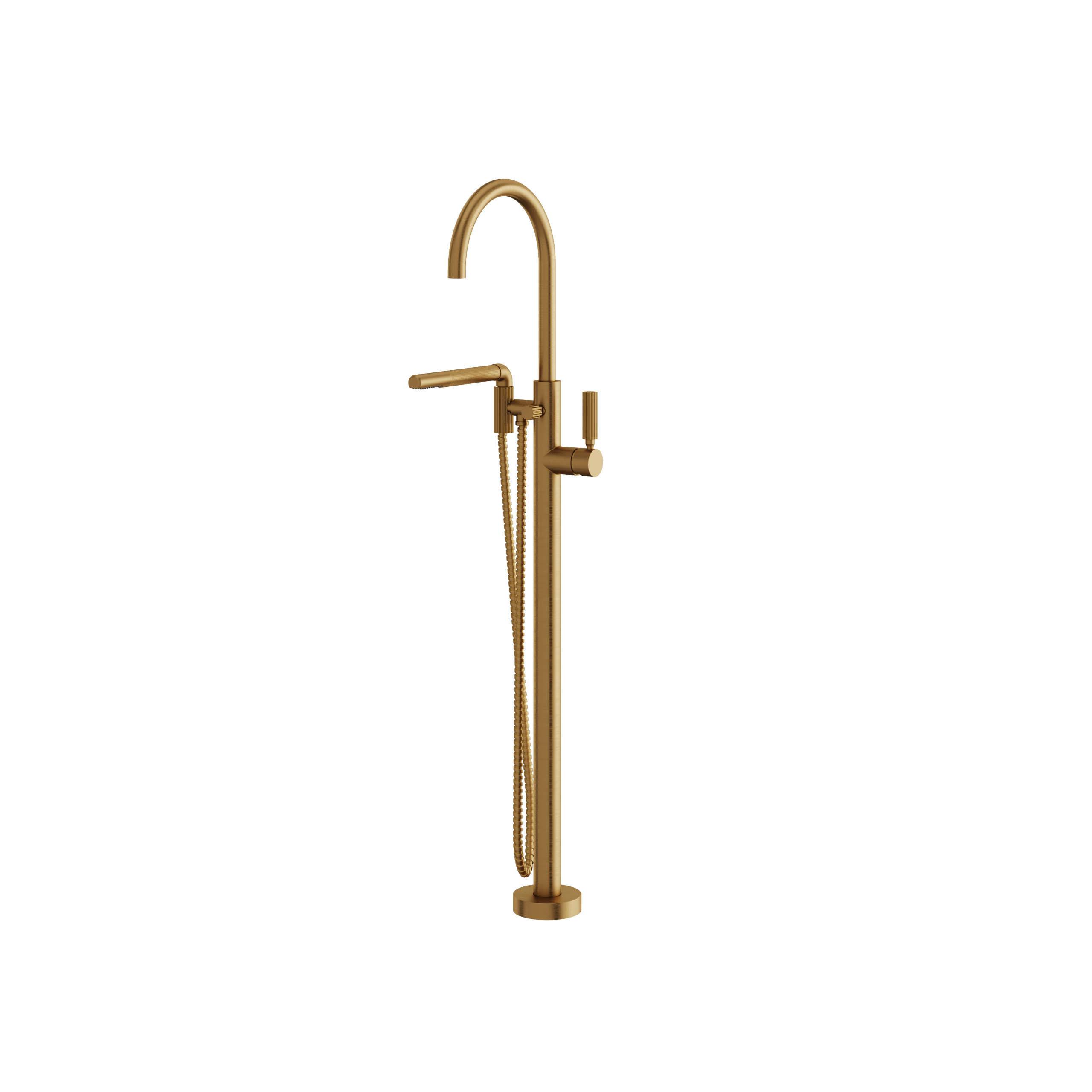Aquabrass Montebello Floor Tub Filler with Hand Shower by Aquabrass