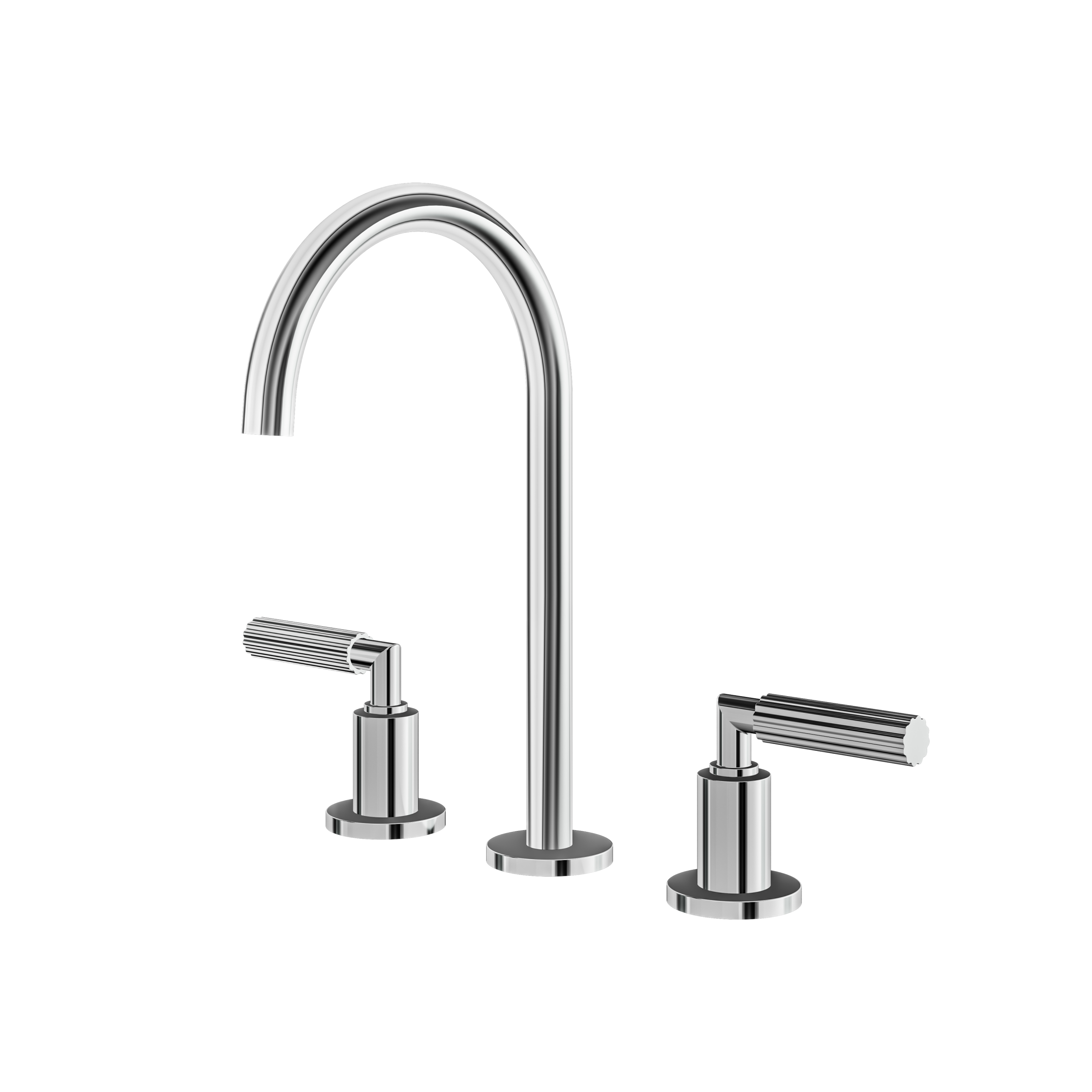 polished chrome bathroom faucet
