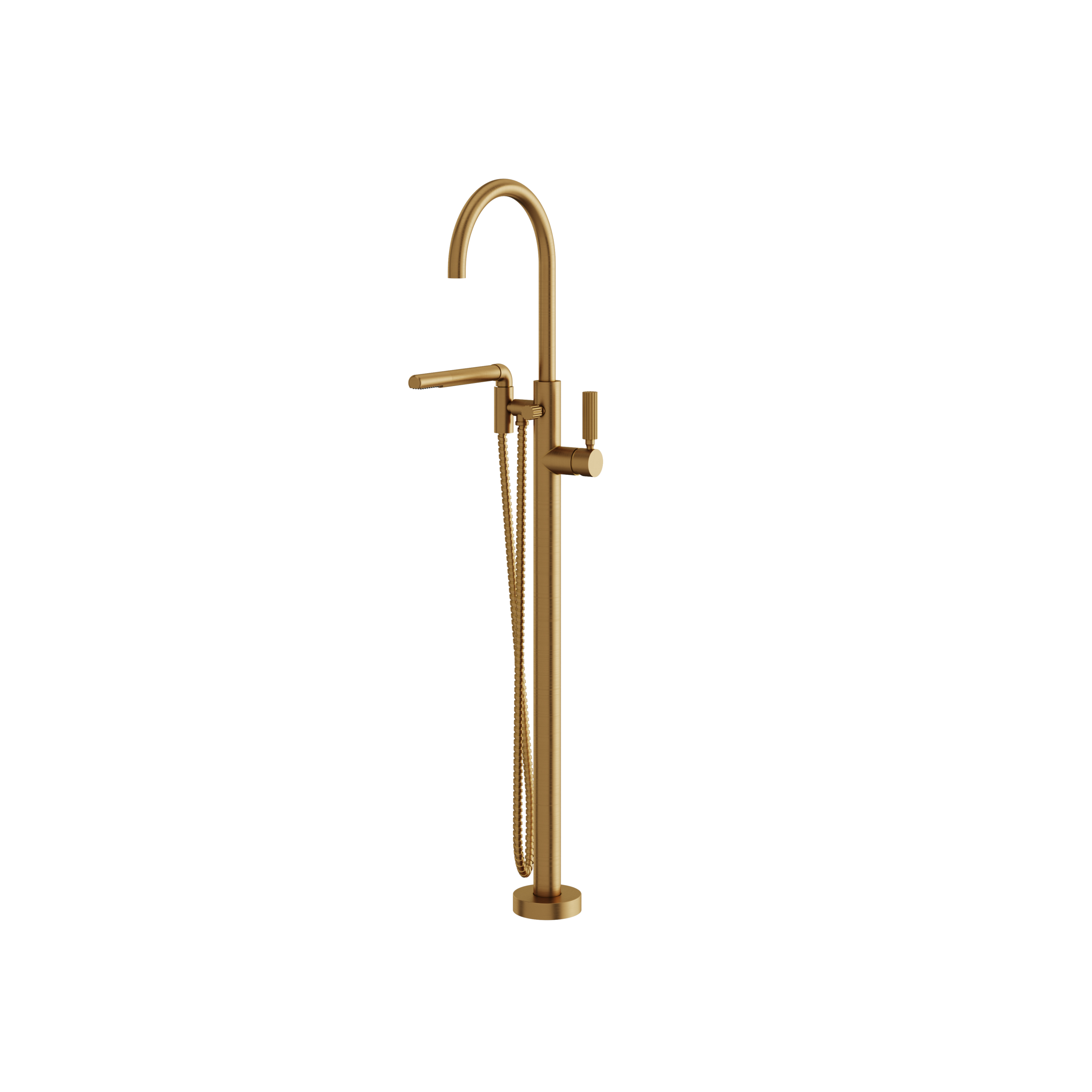 Aquabrass Monte-Carlo Floor Tub Filler with Hand Shower by Aquabrass