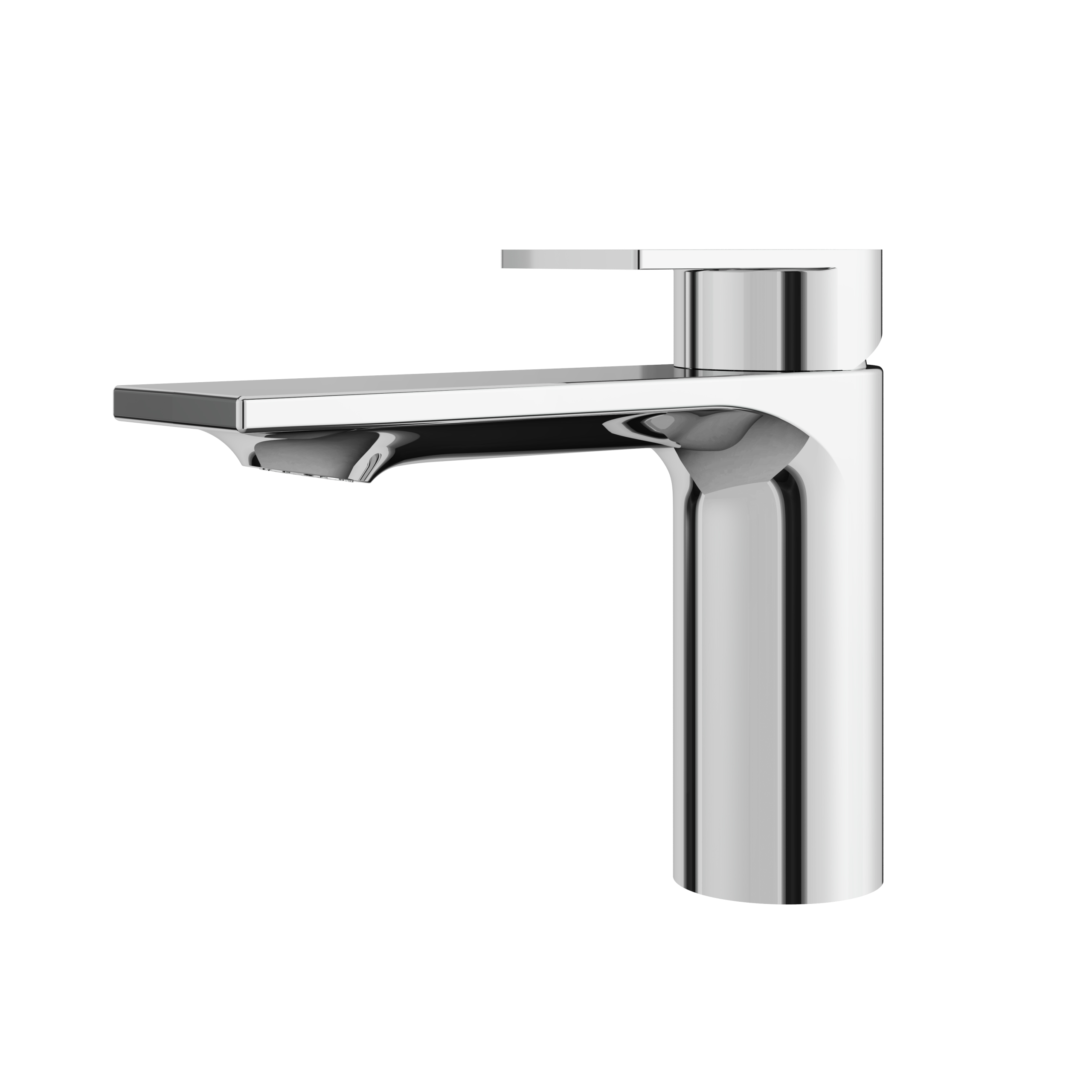 polished chrome bathroom faucet