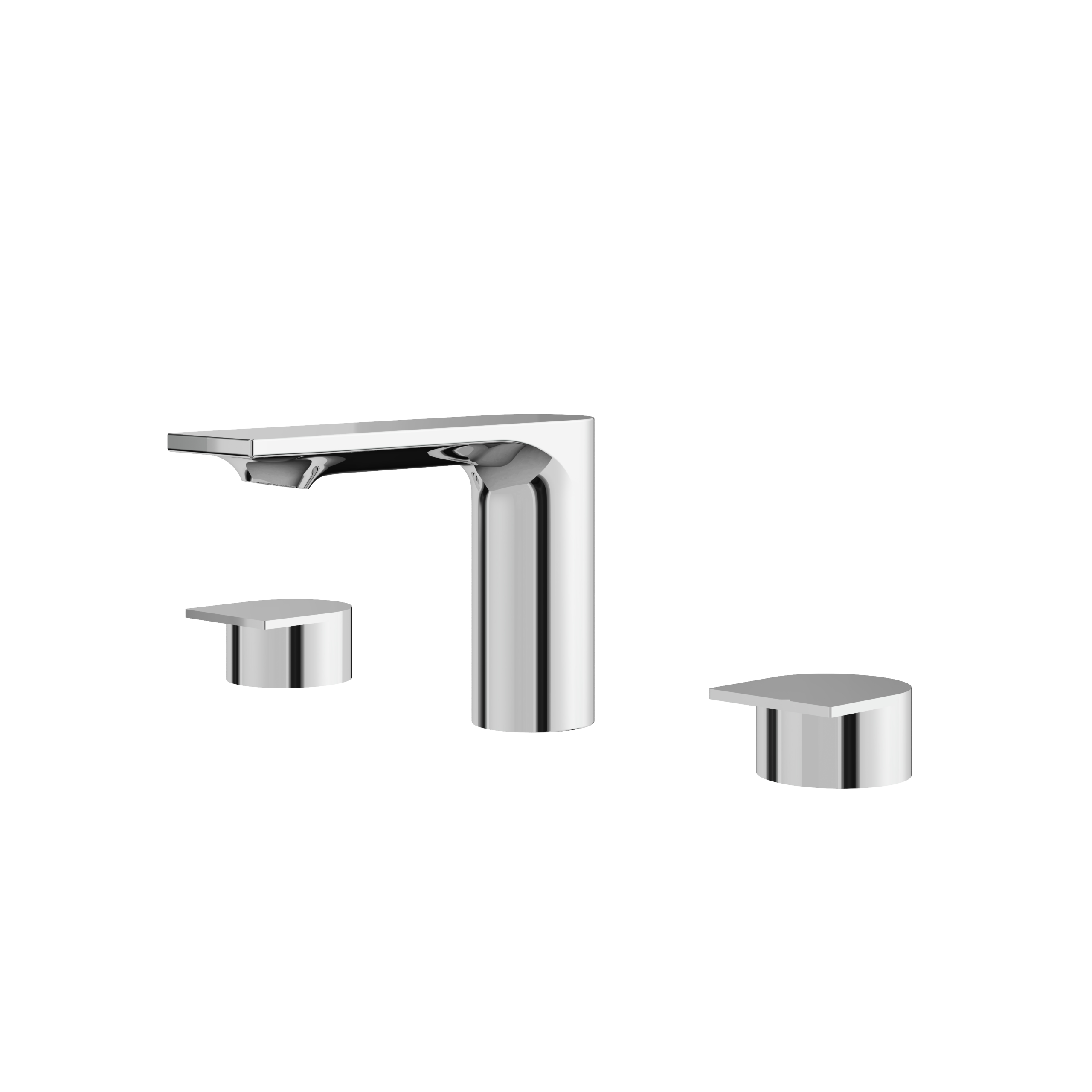 polished chrome bathroom faucet
