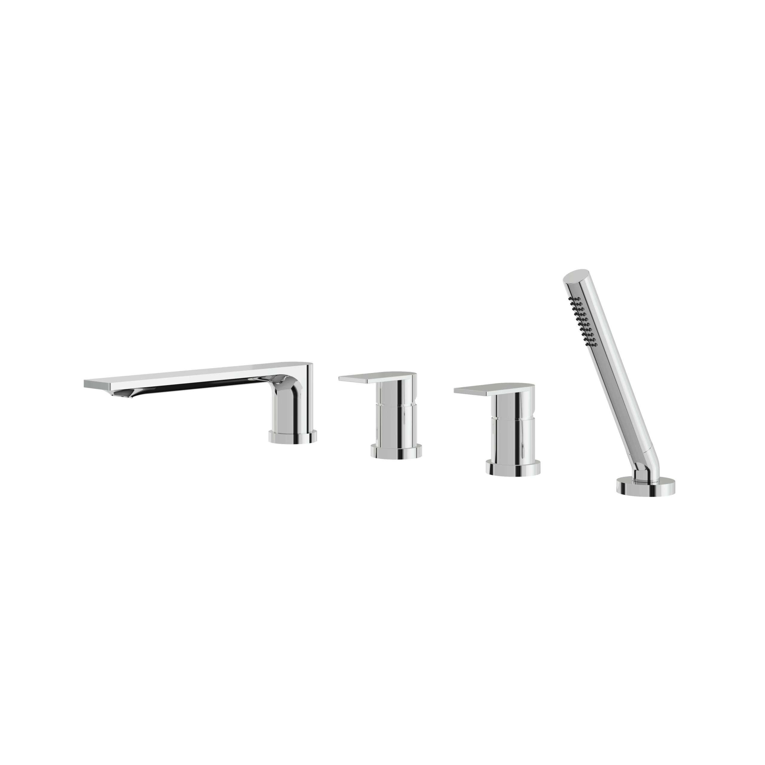 polished chrome tub filler