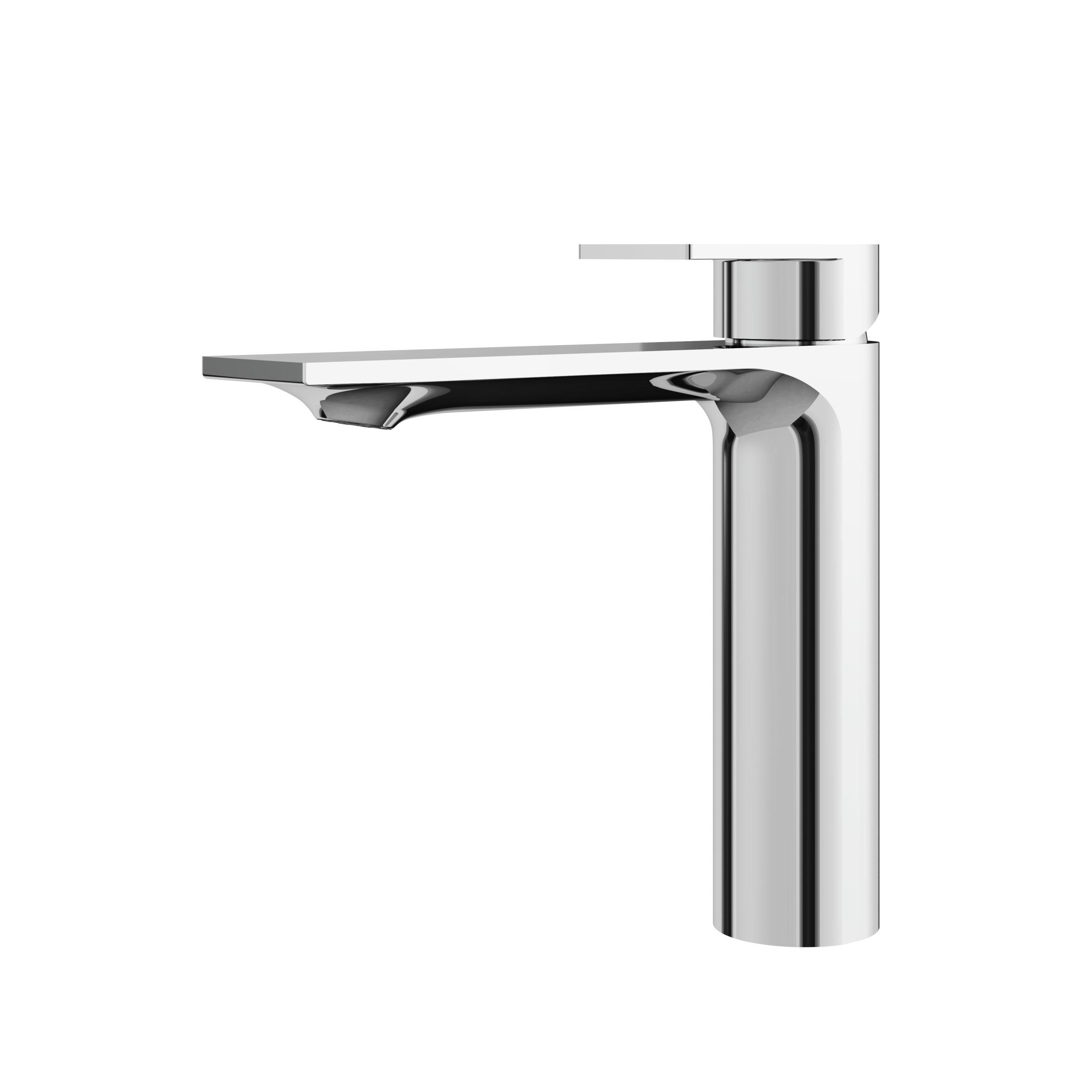 polished chrome bathroom faucet