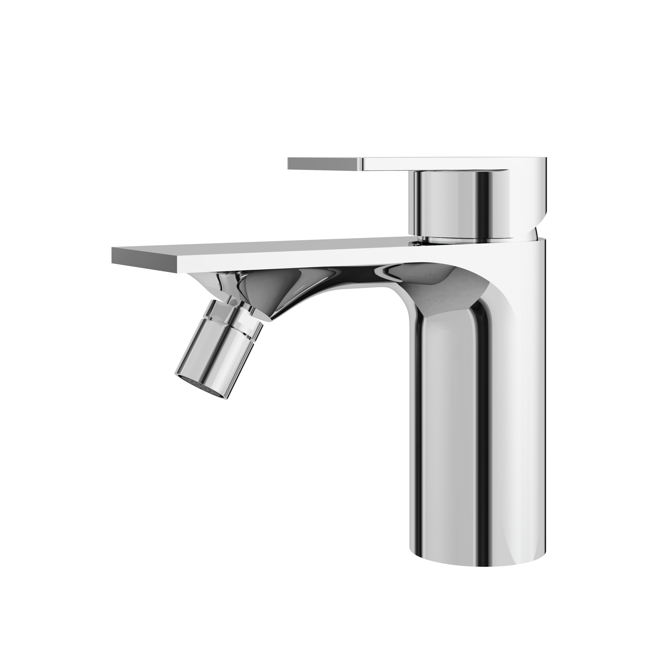 polished chrome bidet faucet