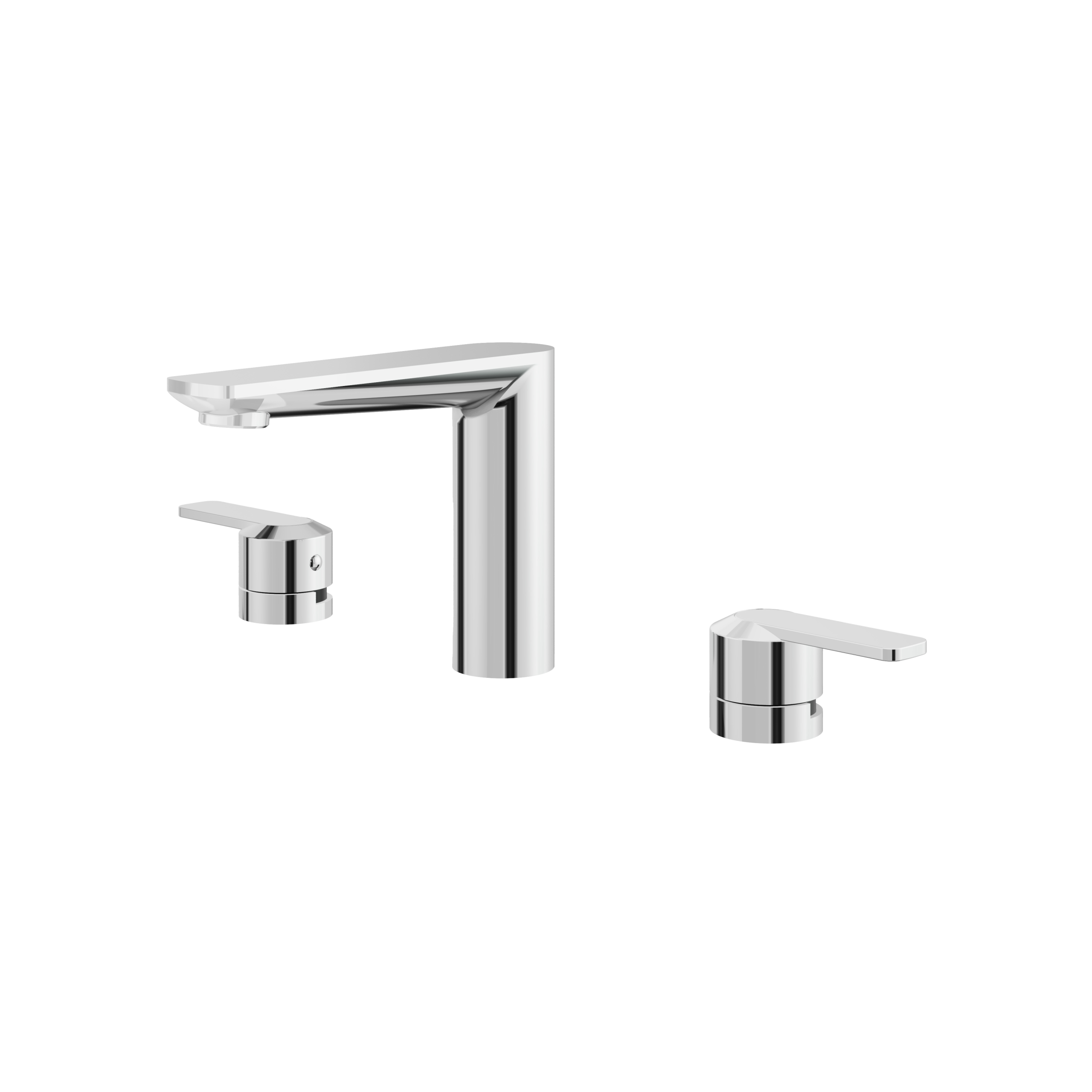 polished chrome bathroom faucet