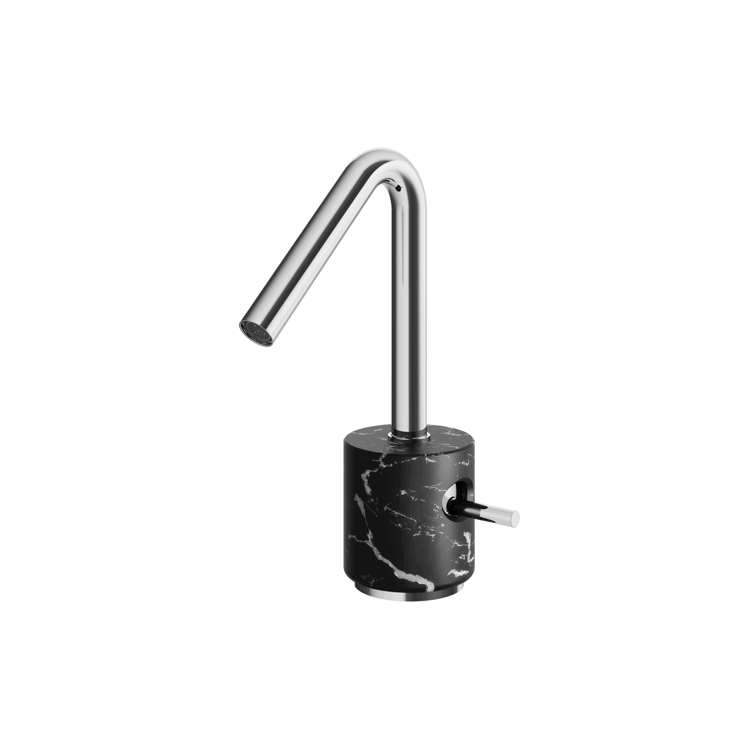 black marquina polished chrome bathroom faucet