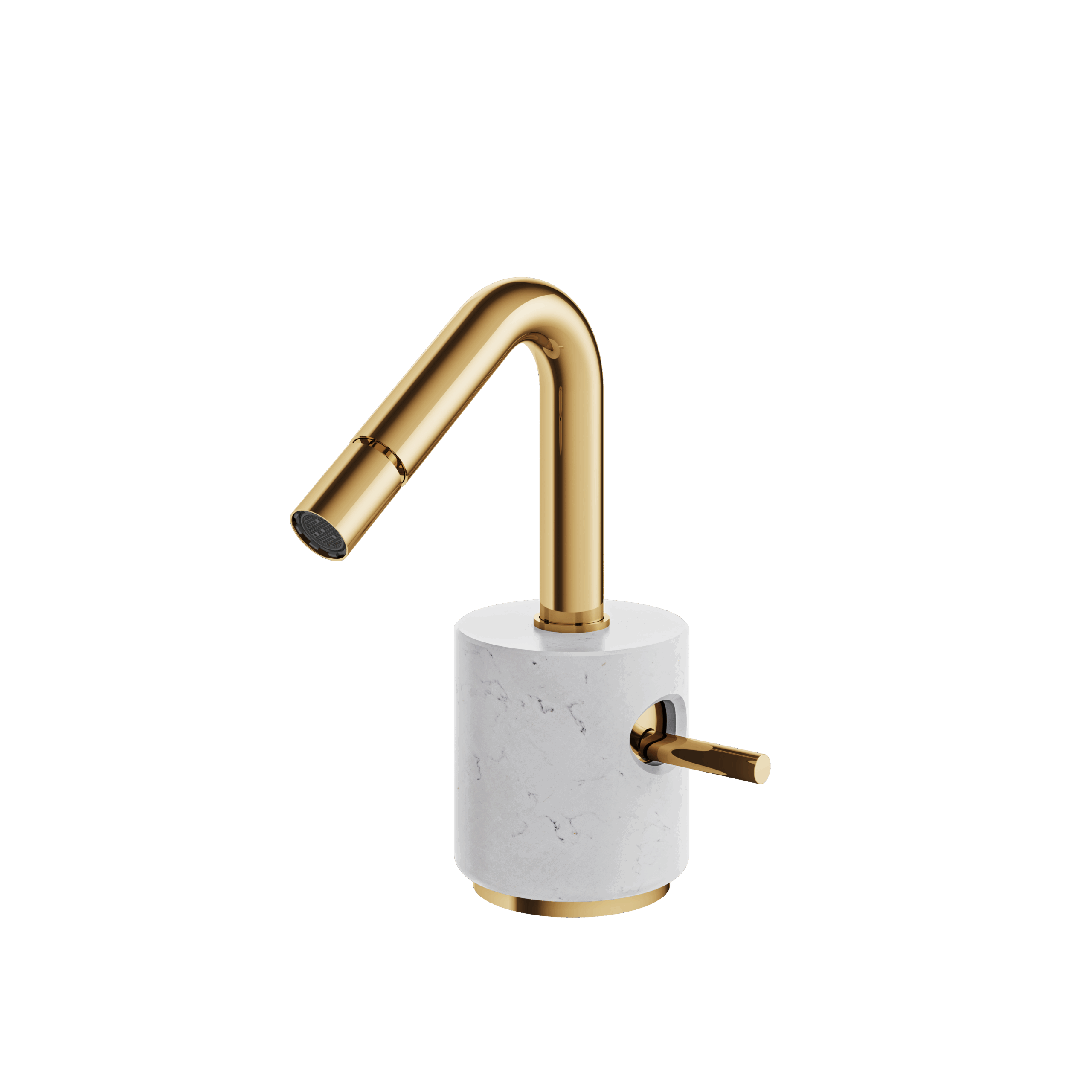 Aquabrass Marmo Single Hole Bidet Faucet - Carrara