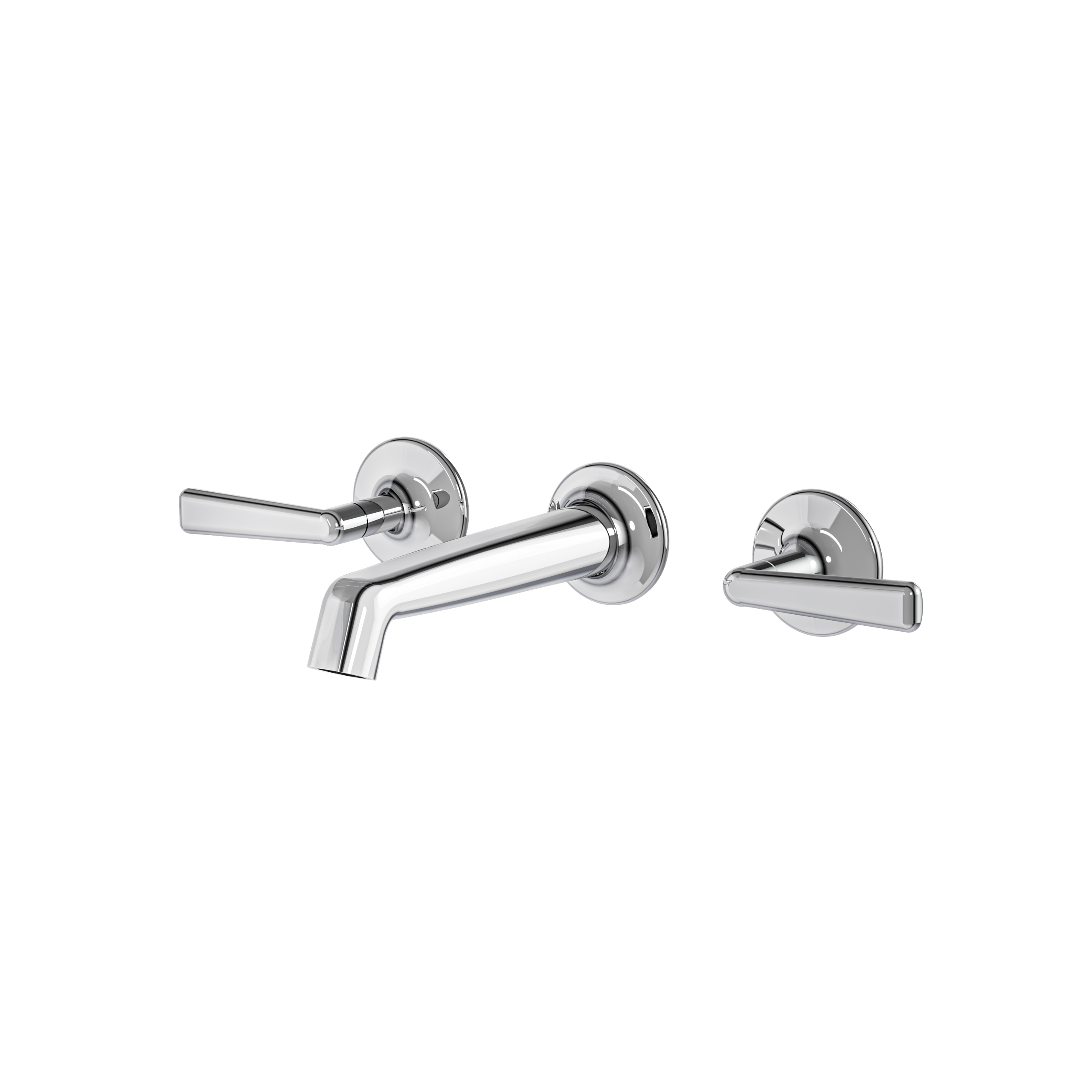 polished chrome bathroom faucet