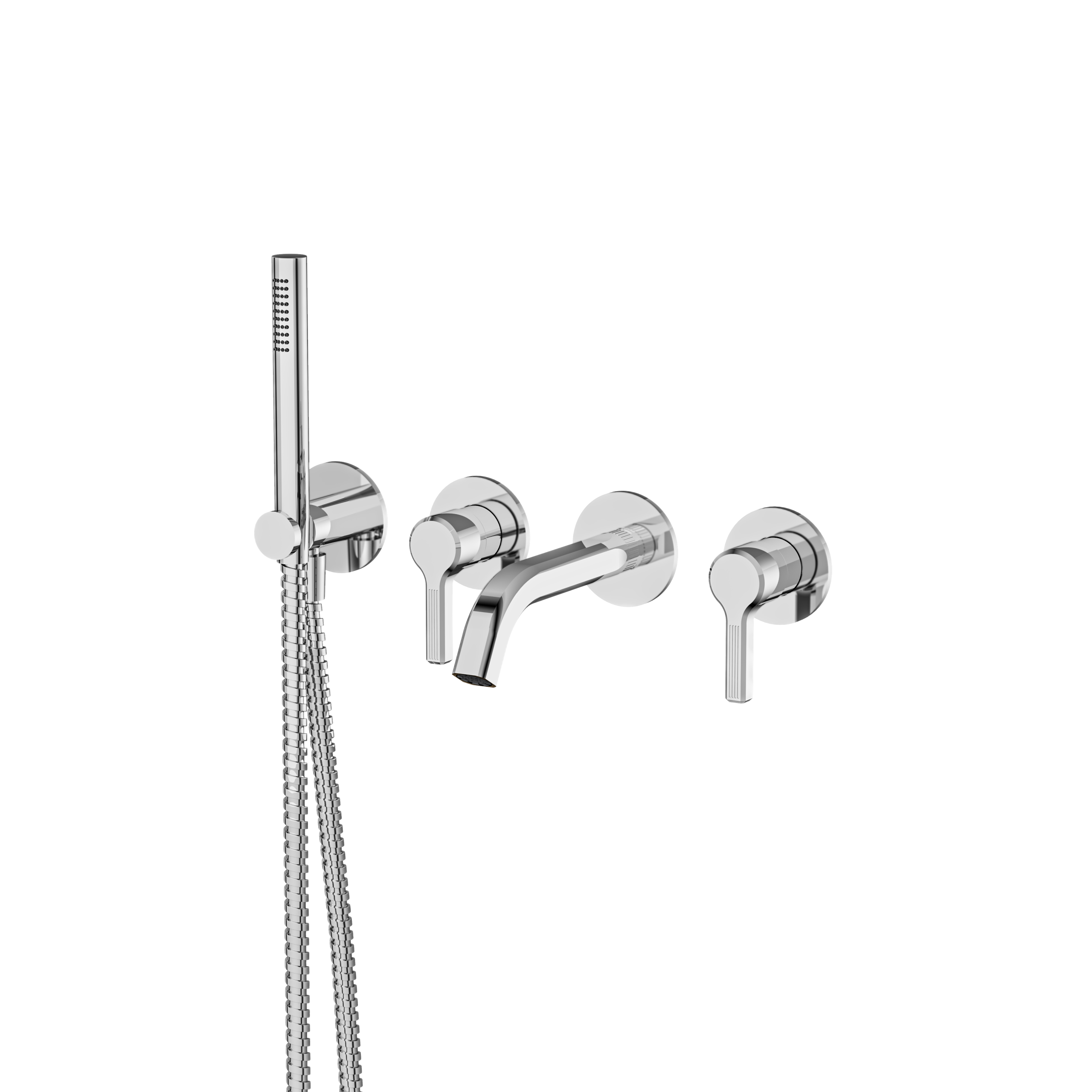 polished chrome tub filler