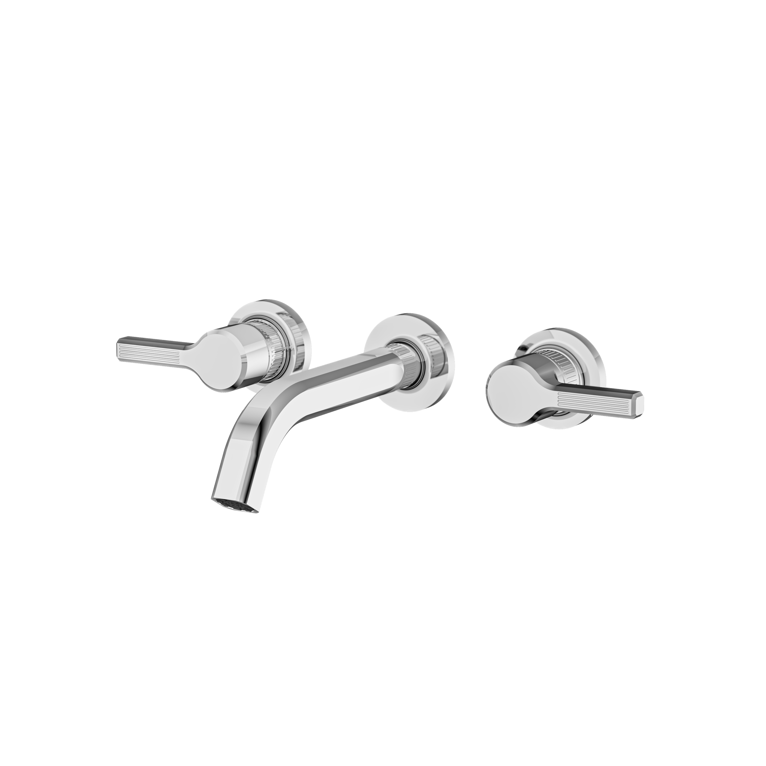 polished chrome bathroom faucet