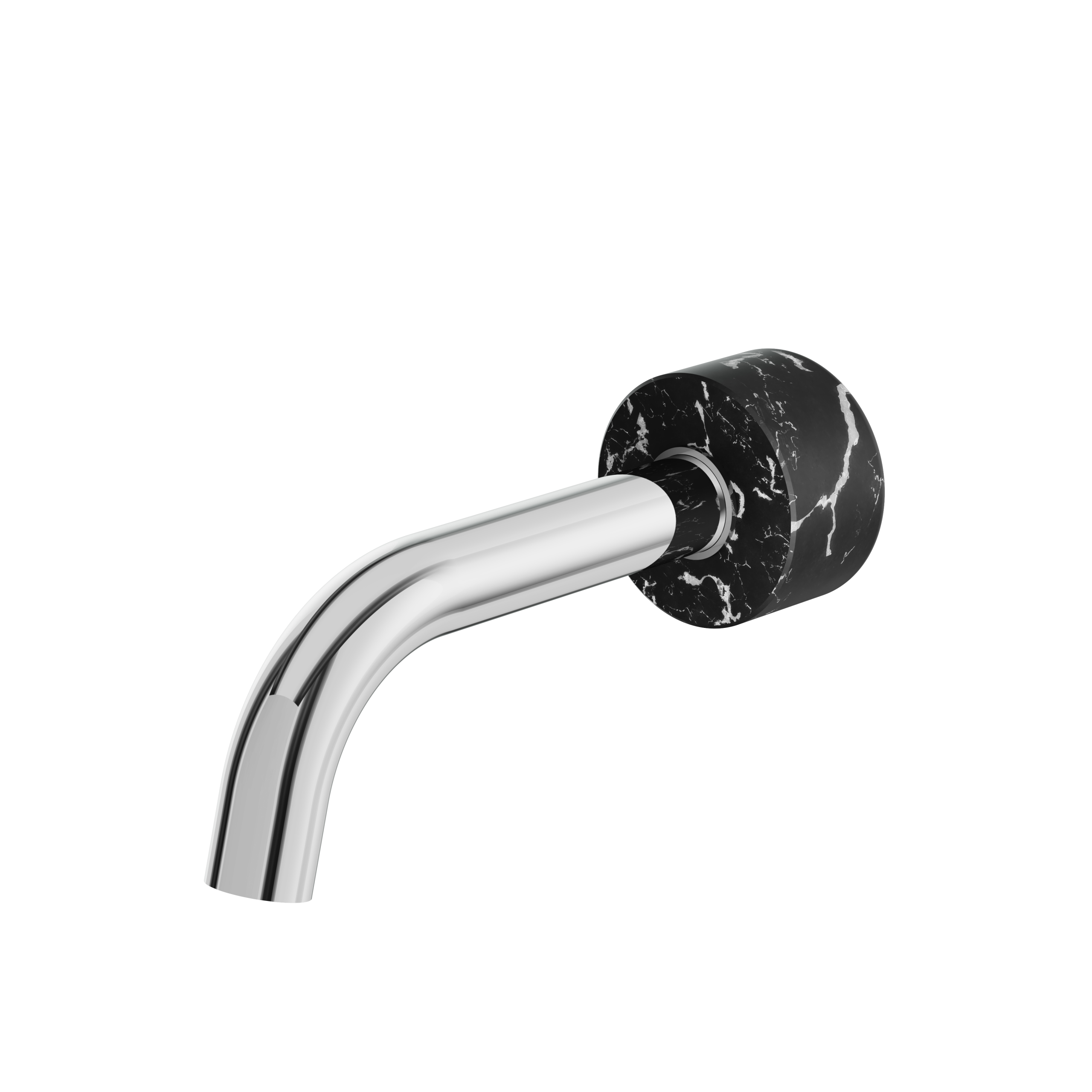black marquina polished chrome tub spout