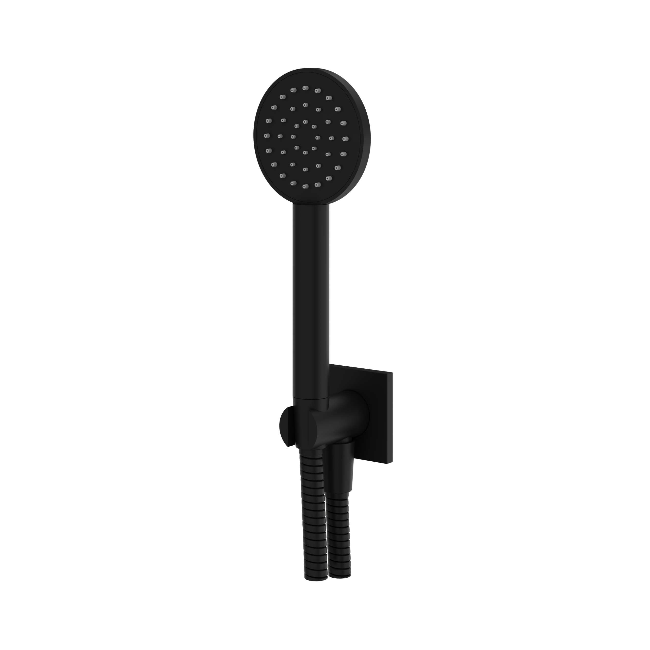 Aquabrass Round Handshower Set with Square Flange by Aquabrass