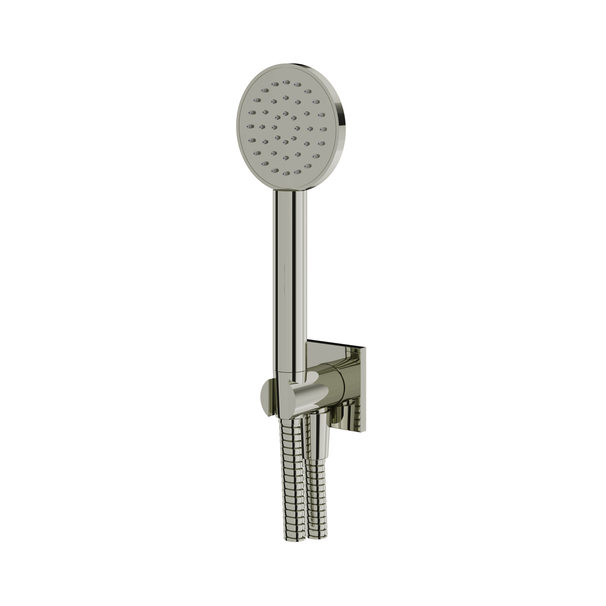 Aquabrass Round Handshower Set with Square Flange by Aquabrass