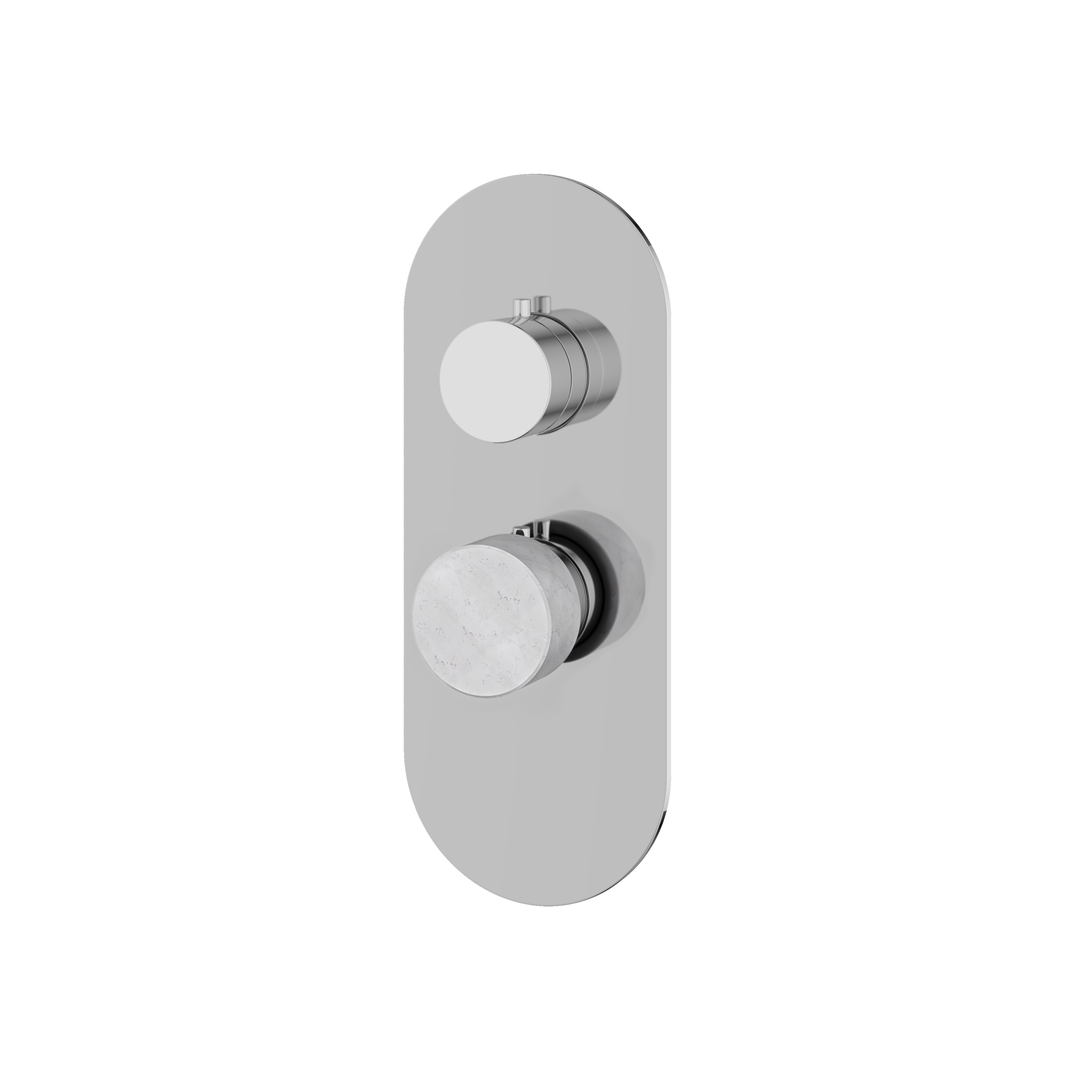 white carrara polished chrome trim