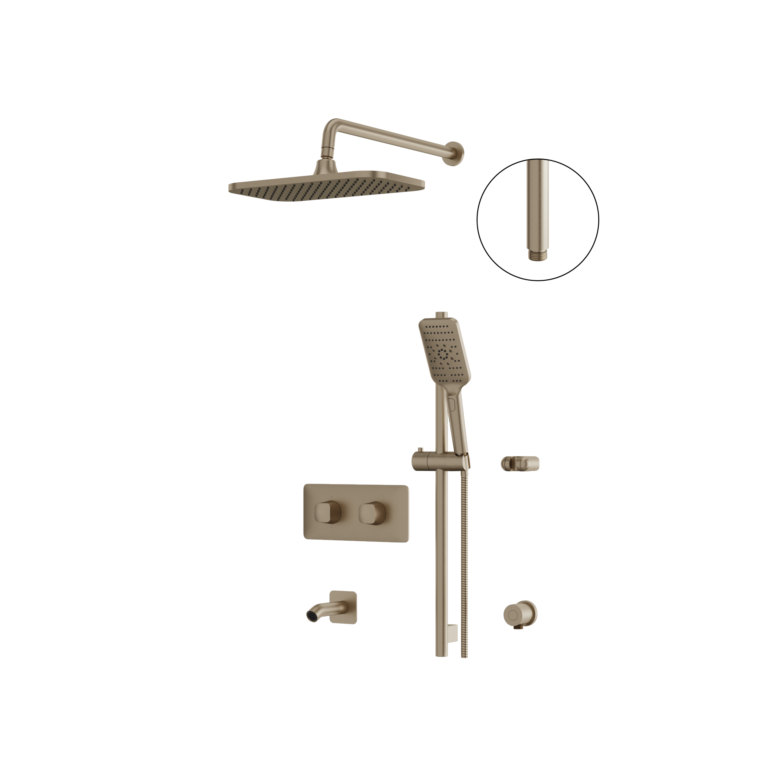 Aquabrass Shower Faucet - 3 Way Shared