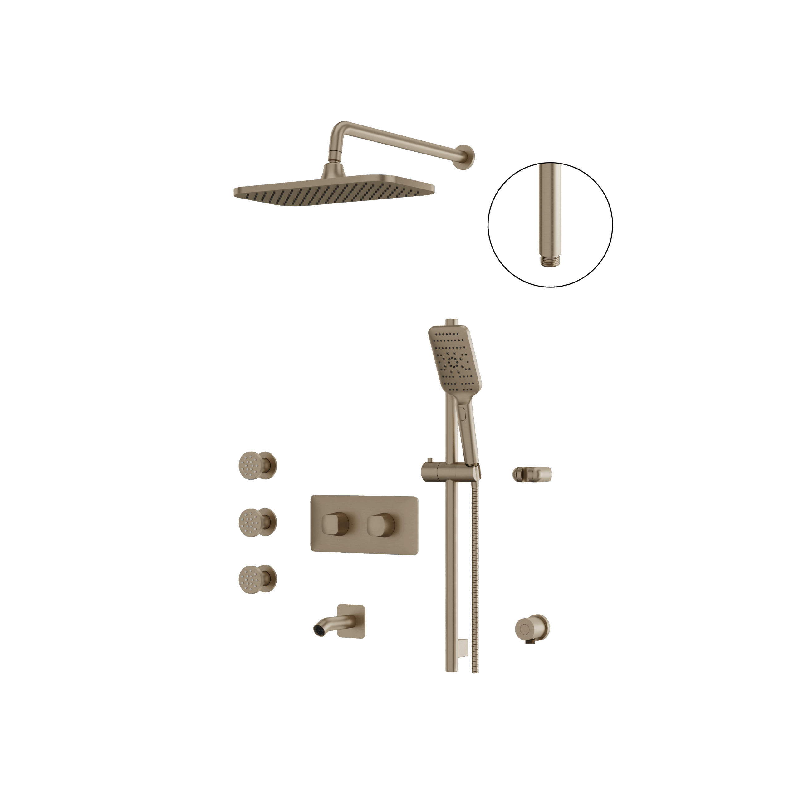 Aquabrass Shower Faucet - 3 Way Non-Shared