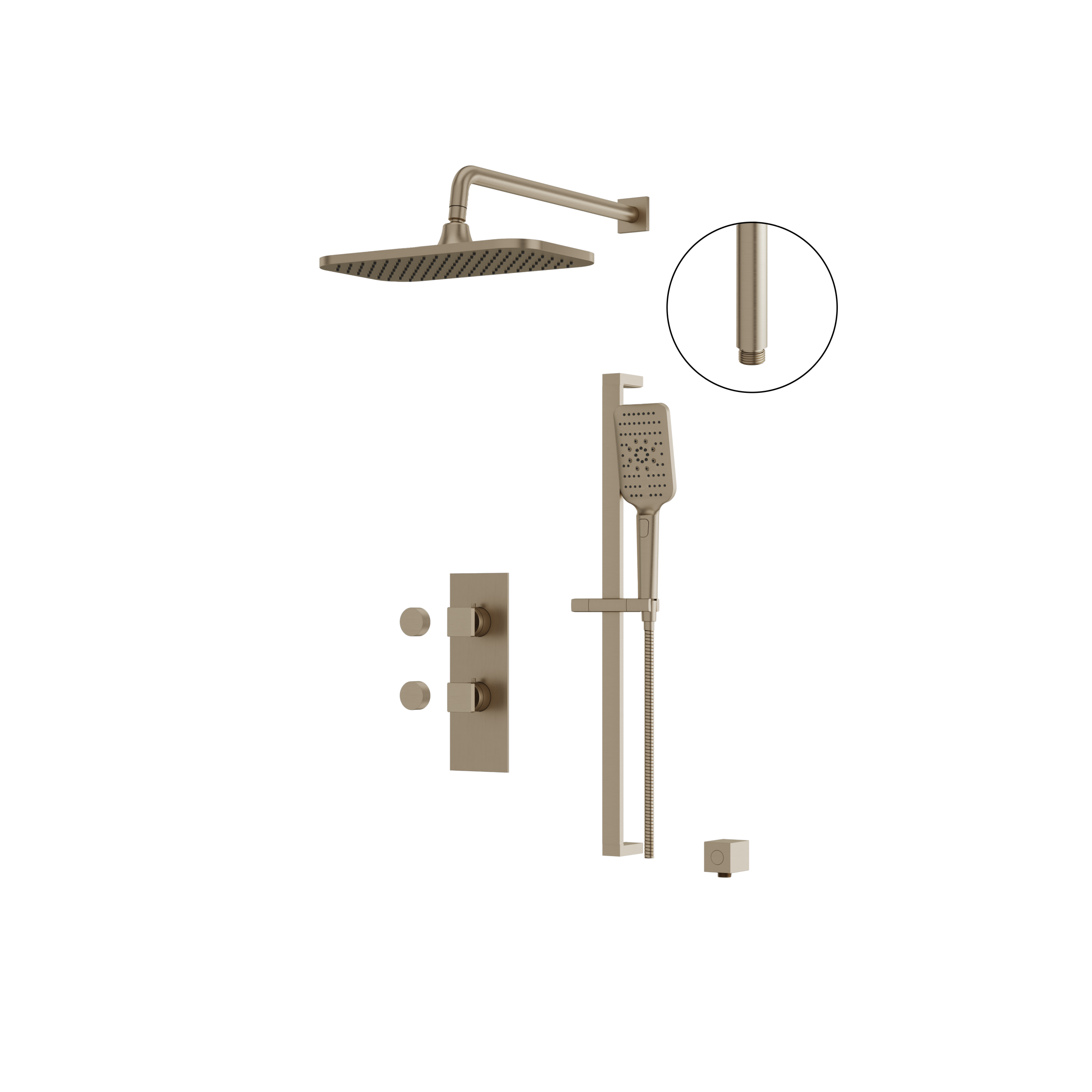 Aquabrass Shower Faucet - 2 Way Shared