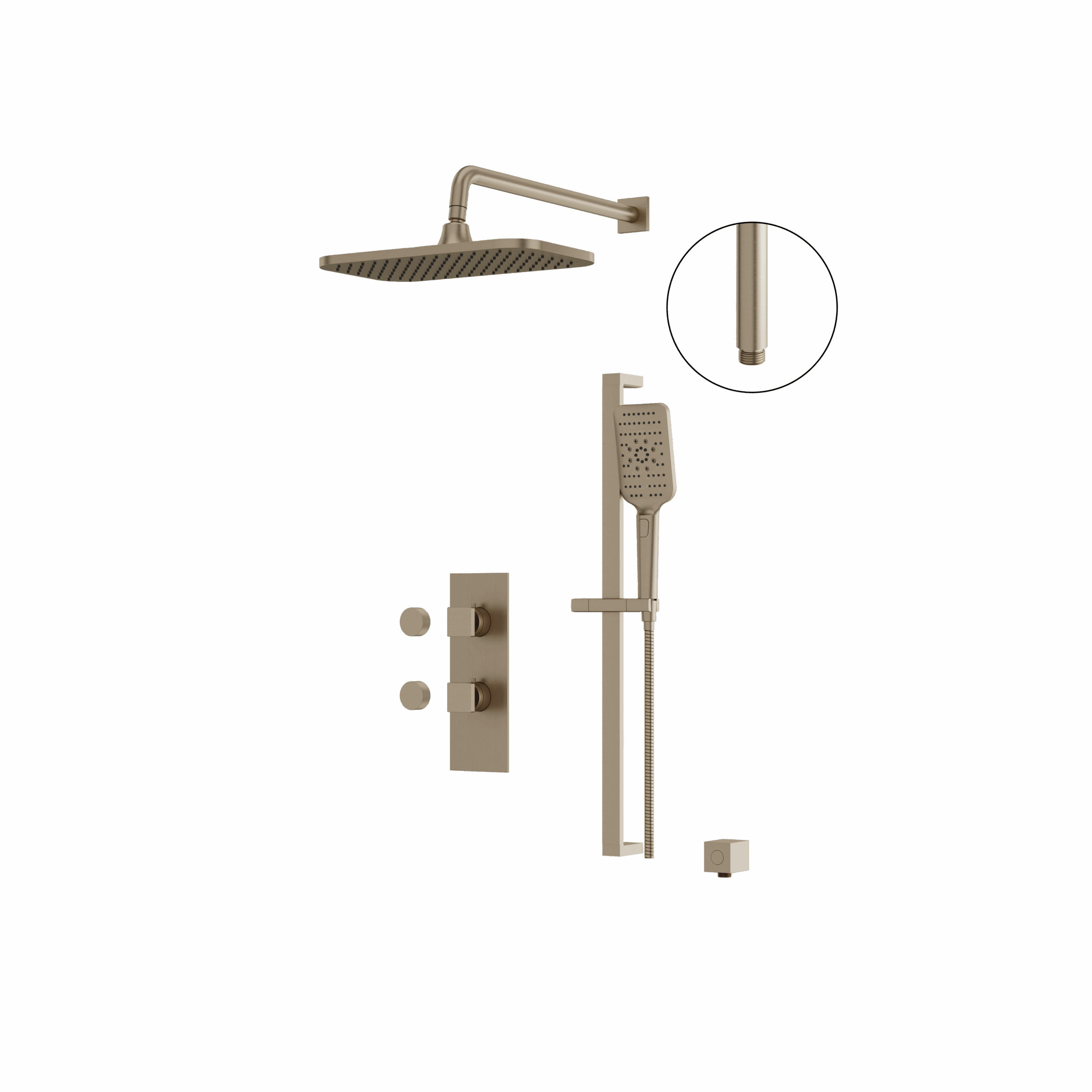 Aquabrass Shower Faucet - 2 Way Non Shared