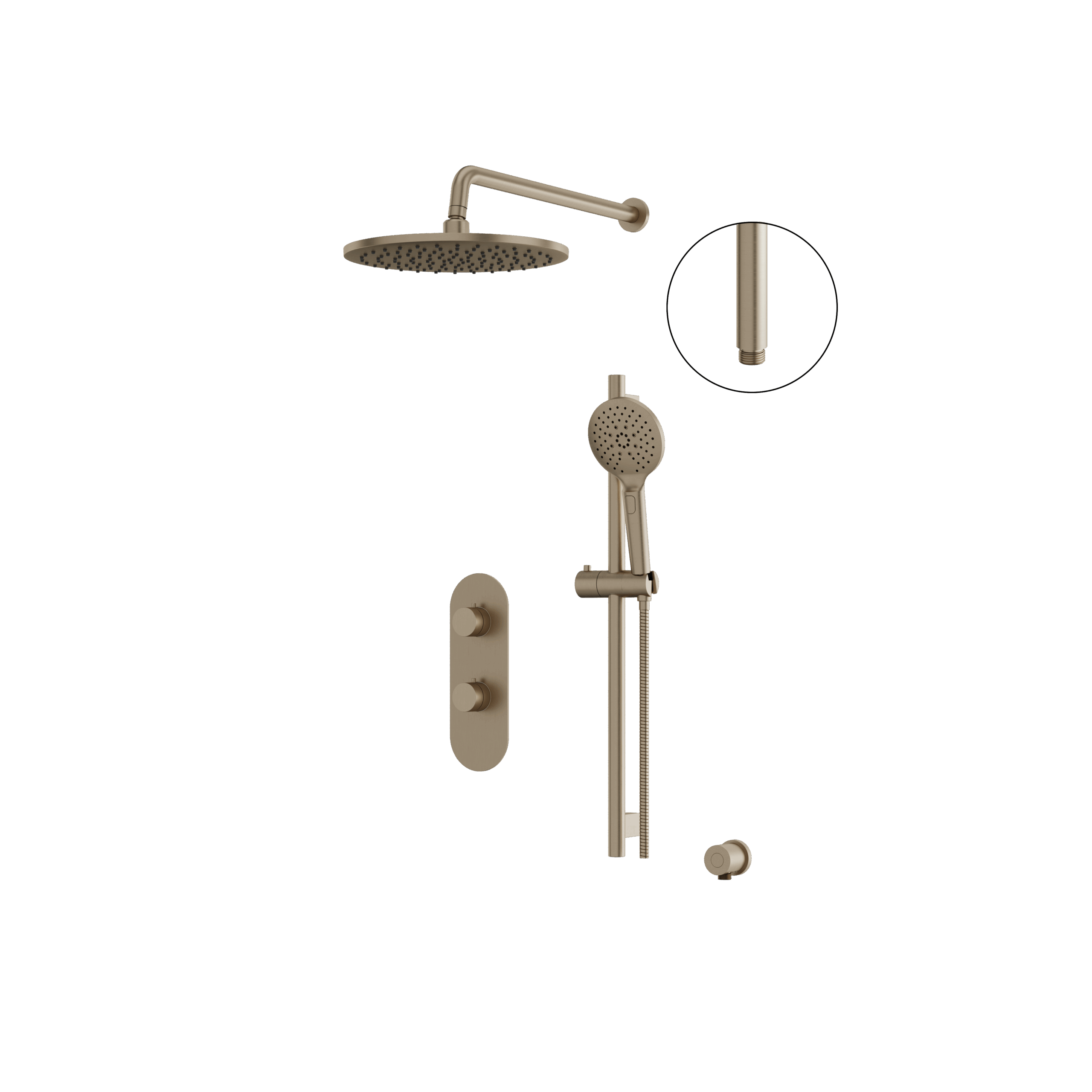 Aquabrass Shower Faucet - 2 Way Non Shared