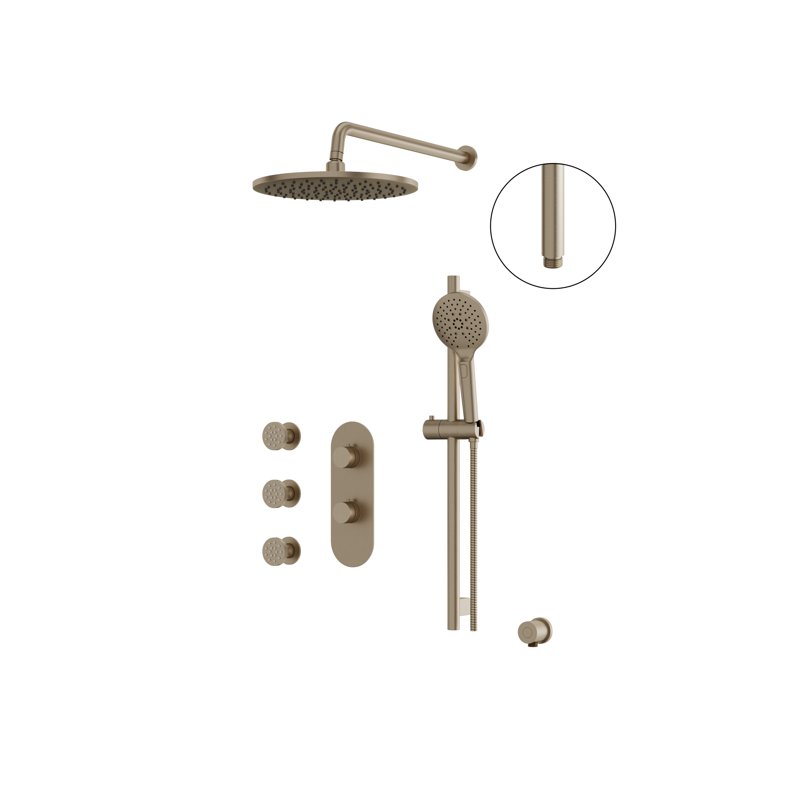 Aquabrass Shower Faucet - 3 Way Shared