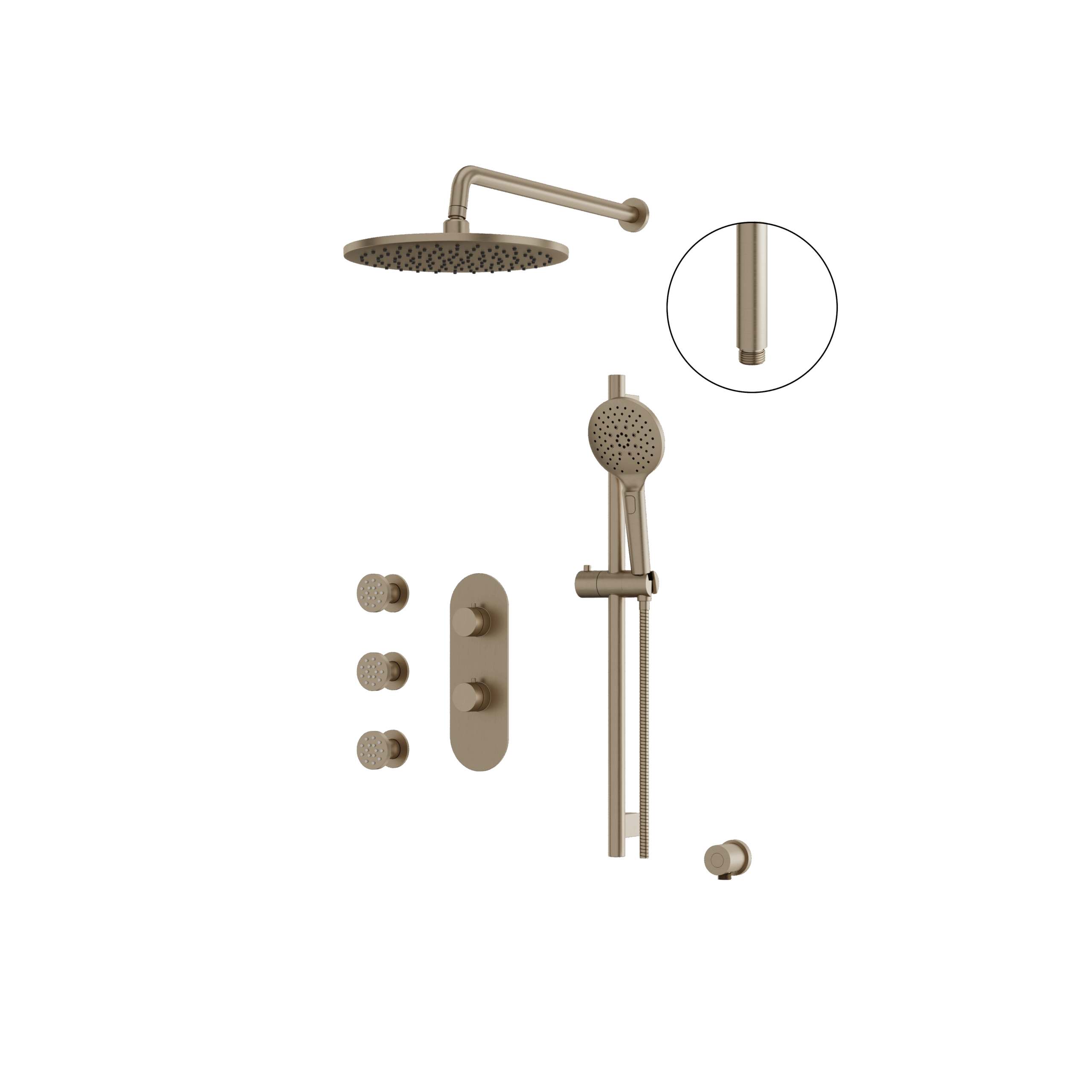 Aquabrass Shower Faucet - 3 Way Non Shared