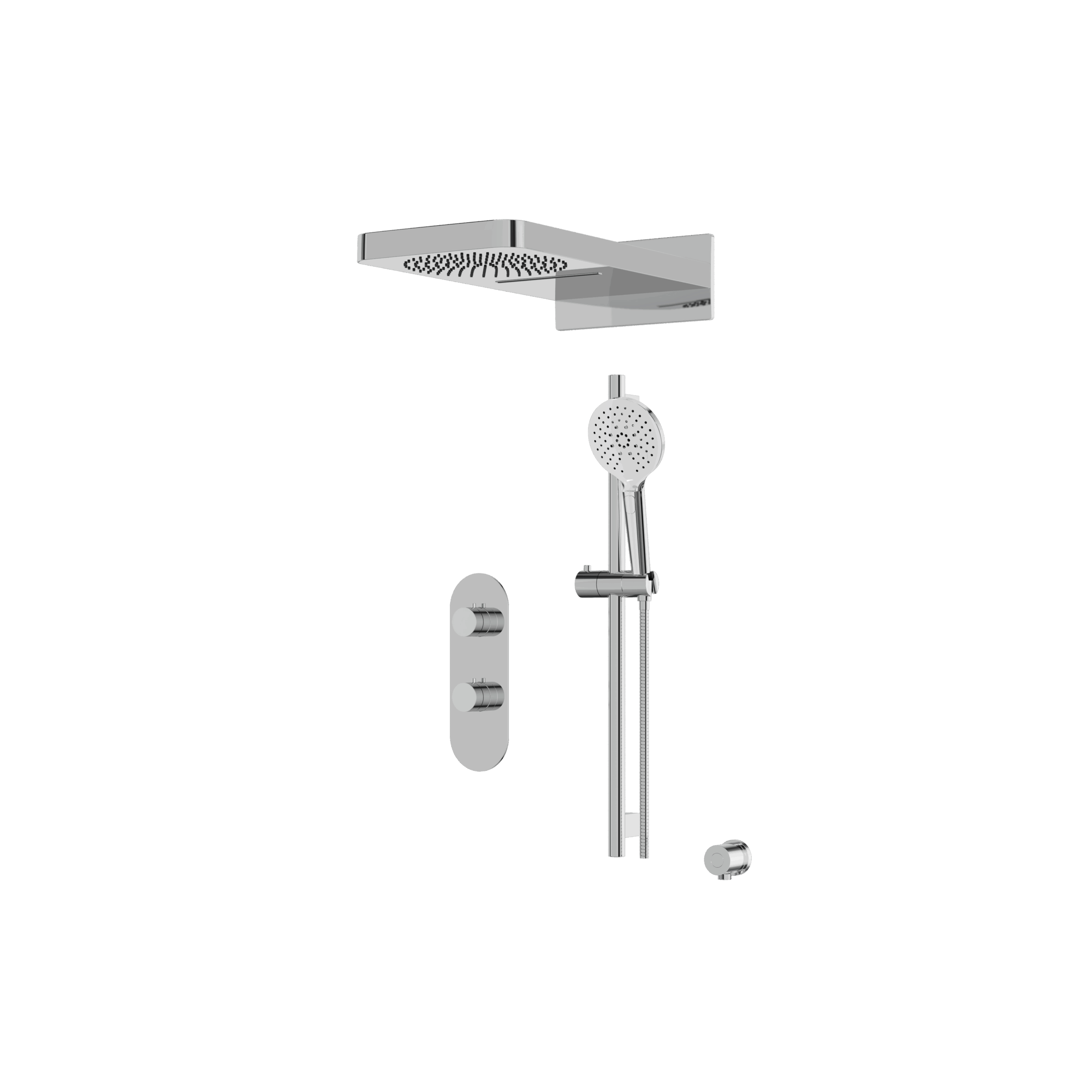 polished chrome shower set