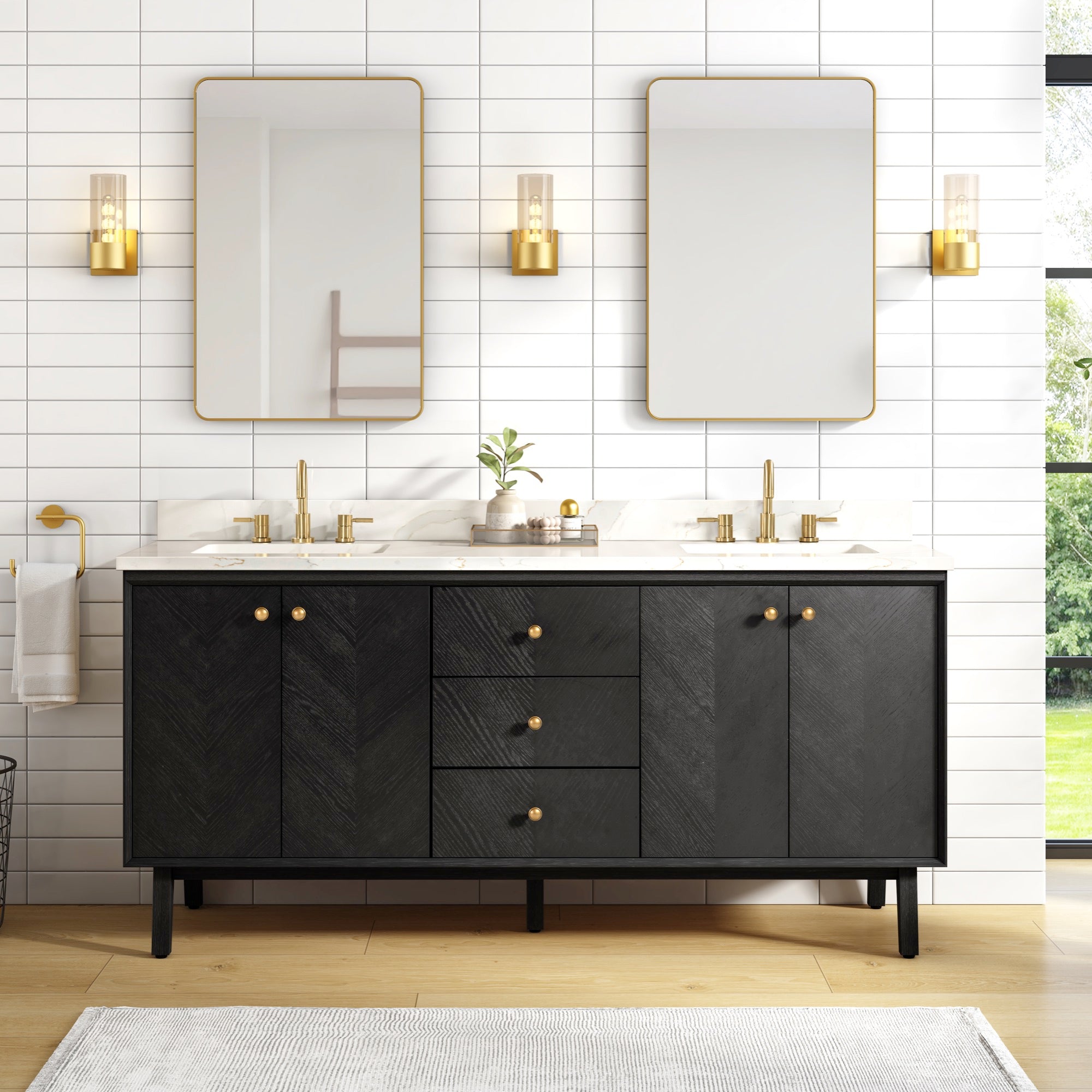 black vanity set