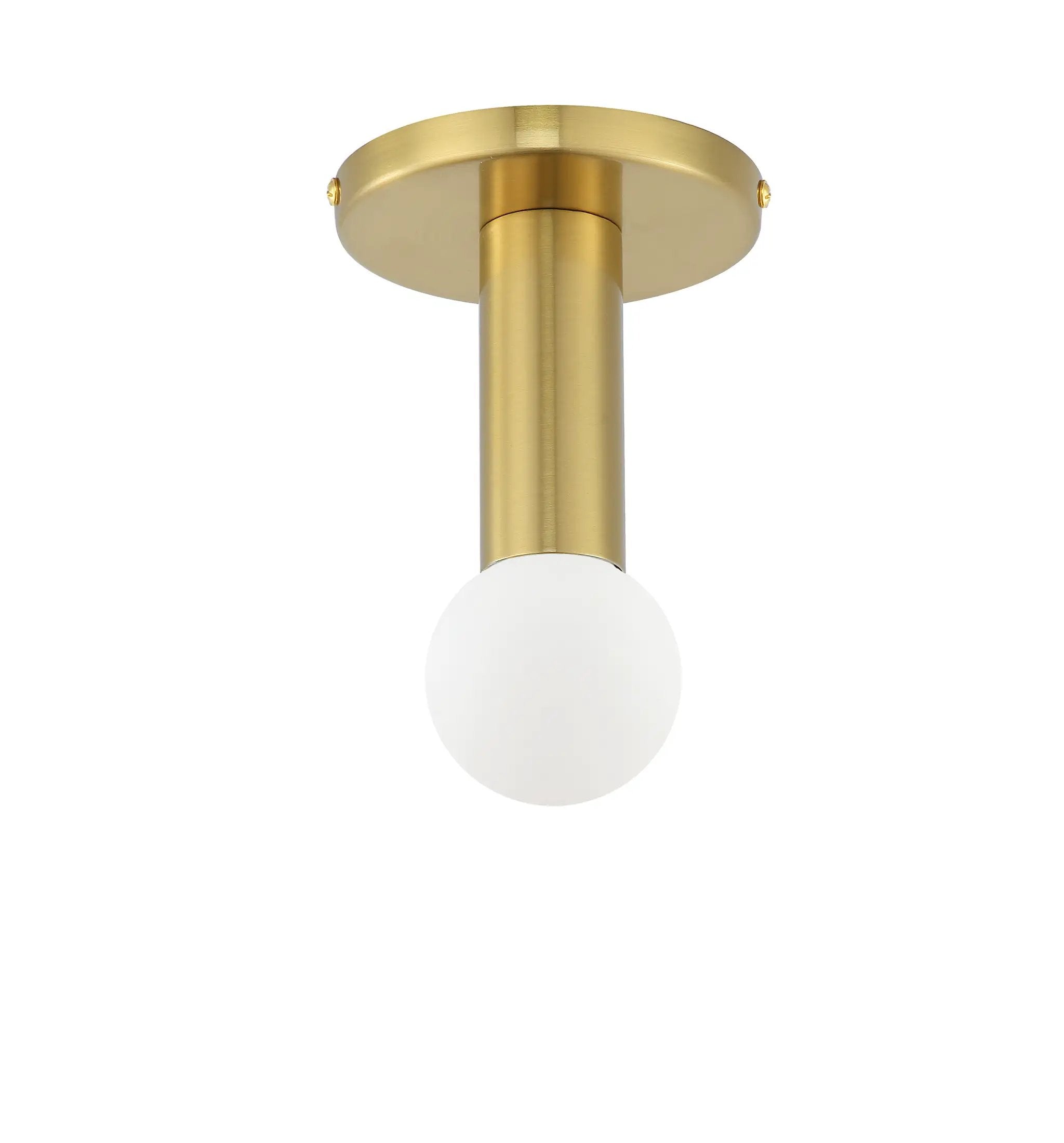 aged brass flush mount