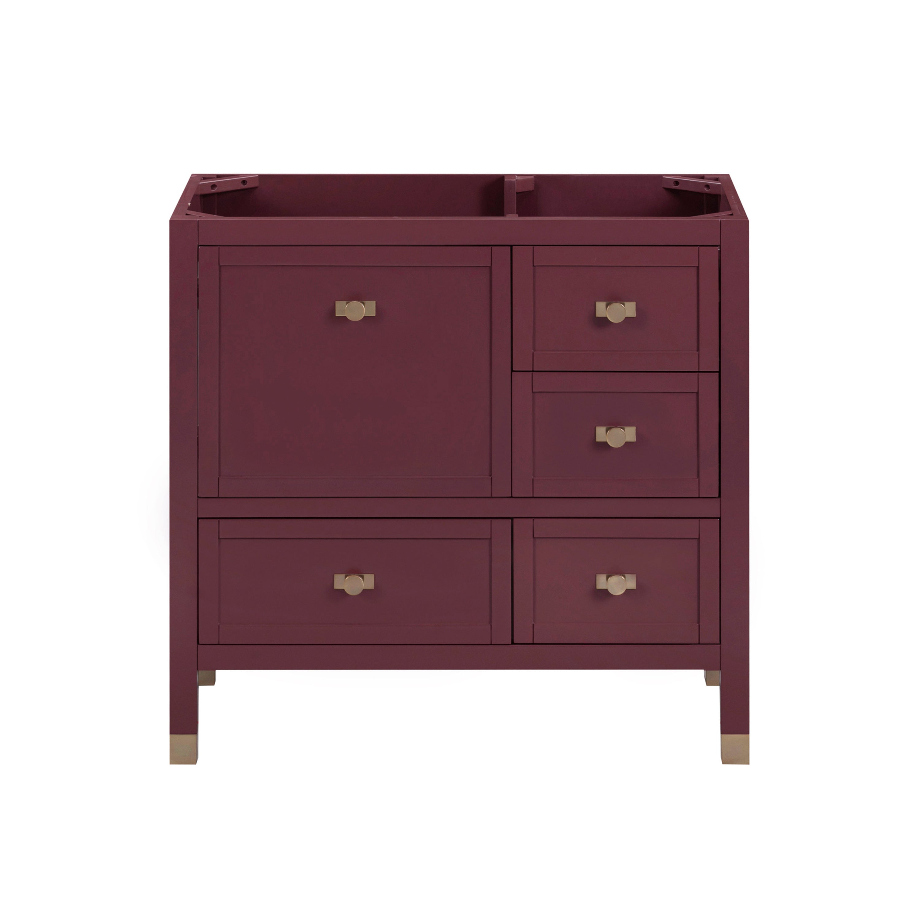 burgundy red vanity base