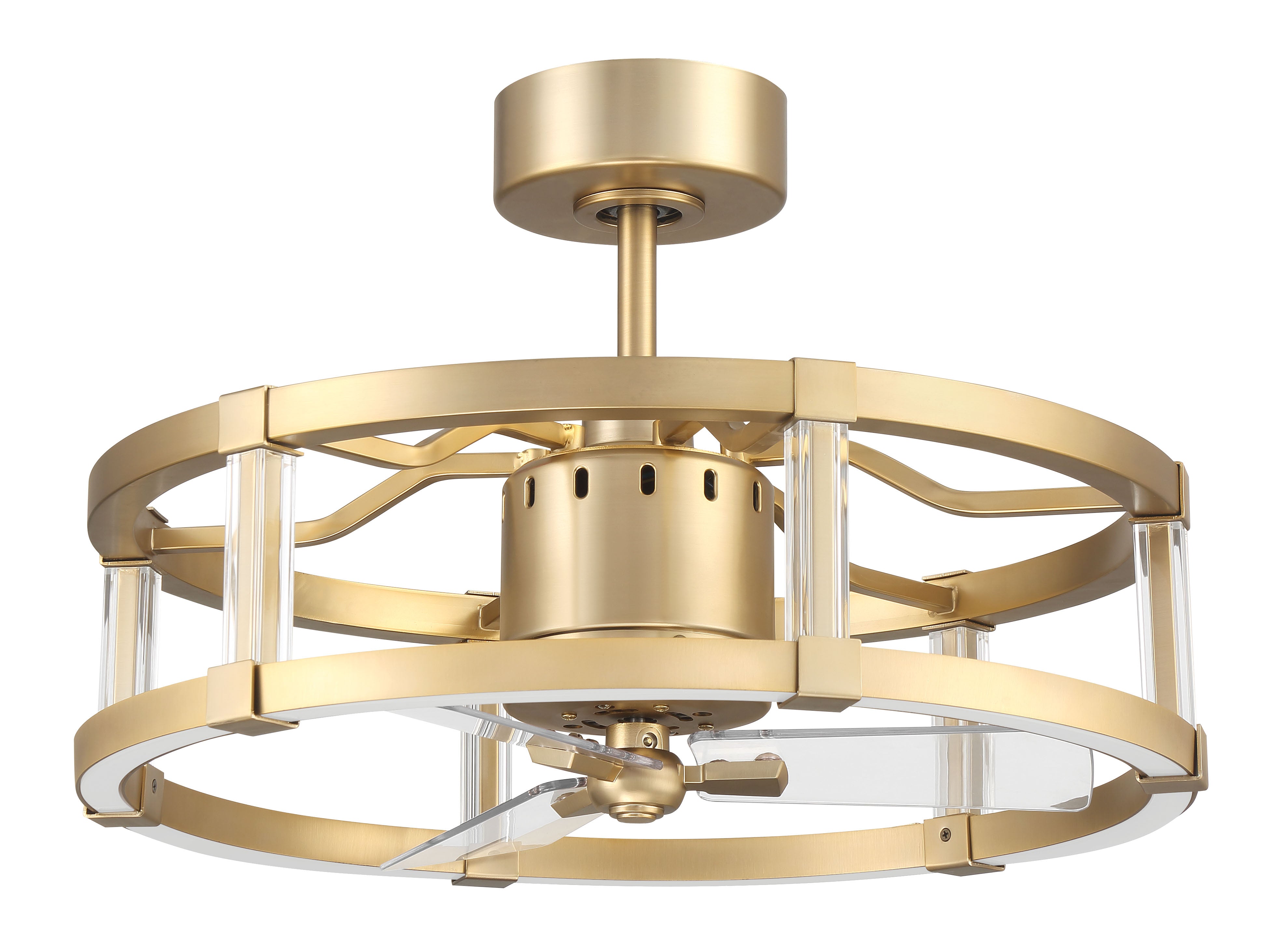 satin brass ceiling fans