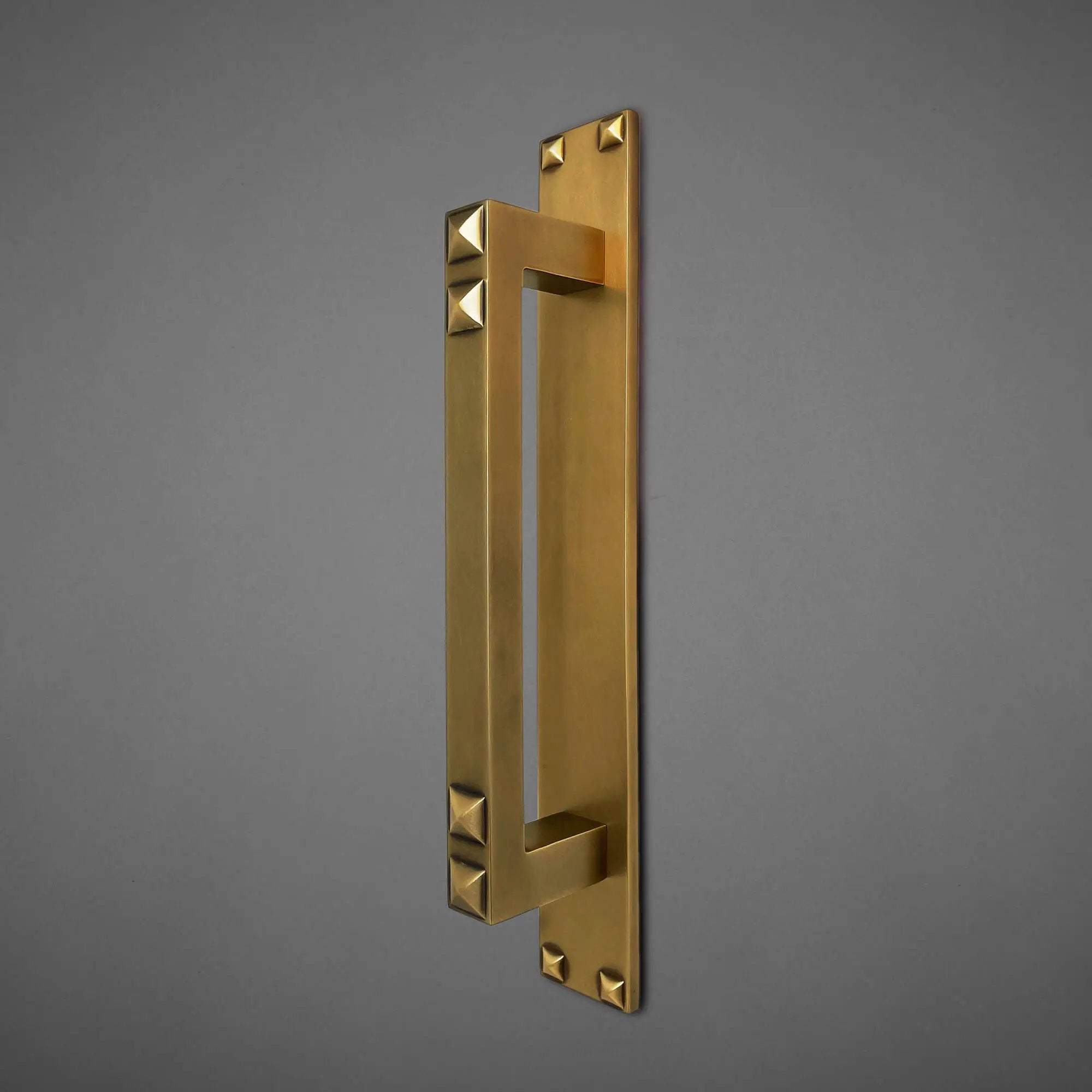 burnished brass matte lacquer appliance pull