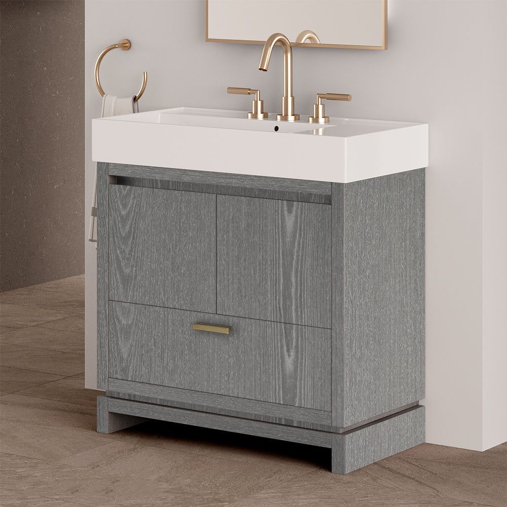 silver oak vanity