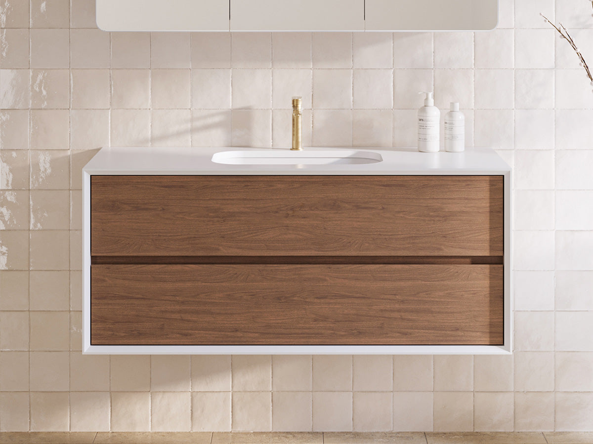 florentine walnut vanity