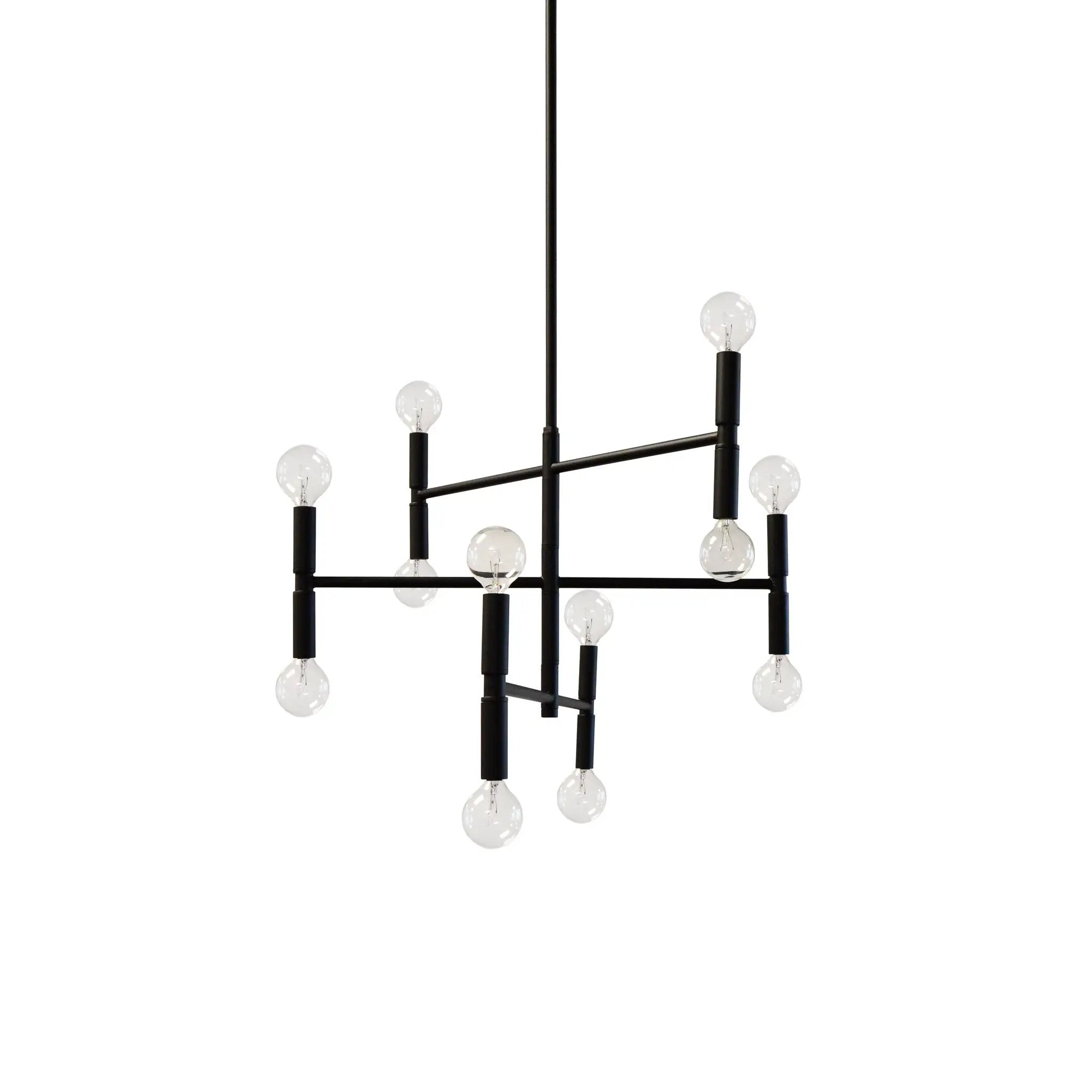 matte black chandeliers