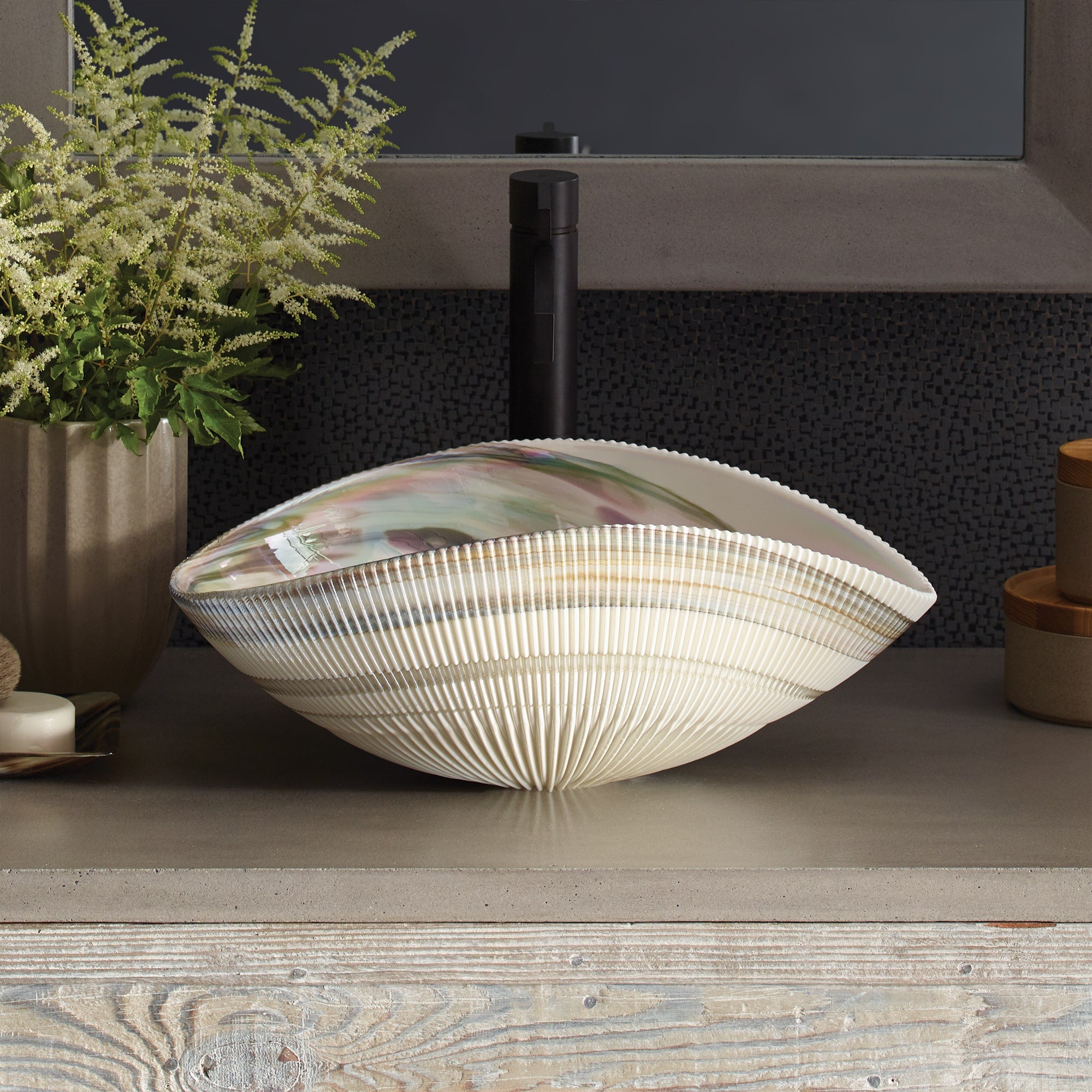 abalone bathroom sink