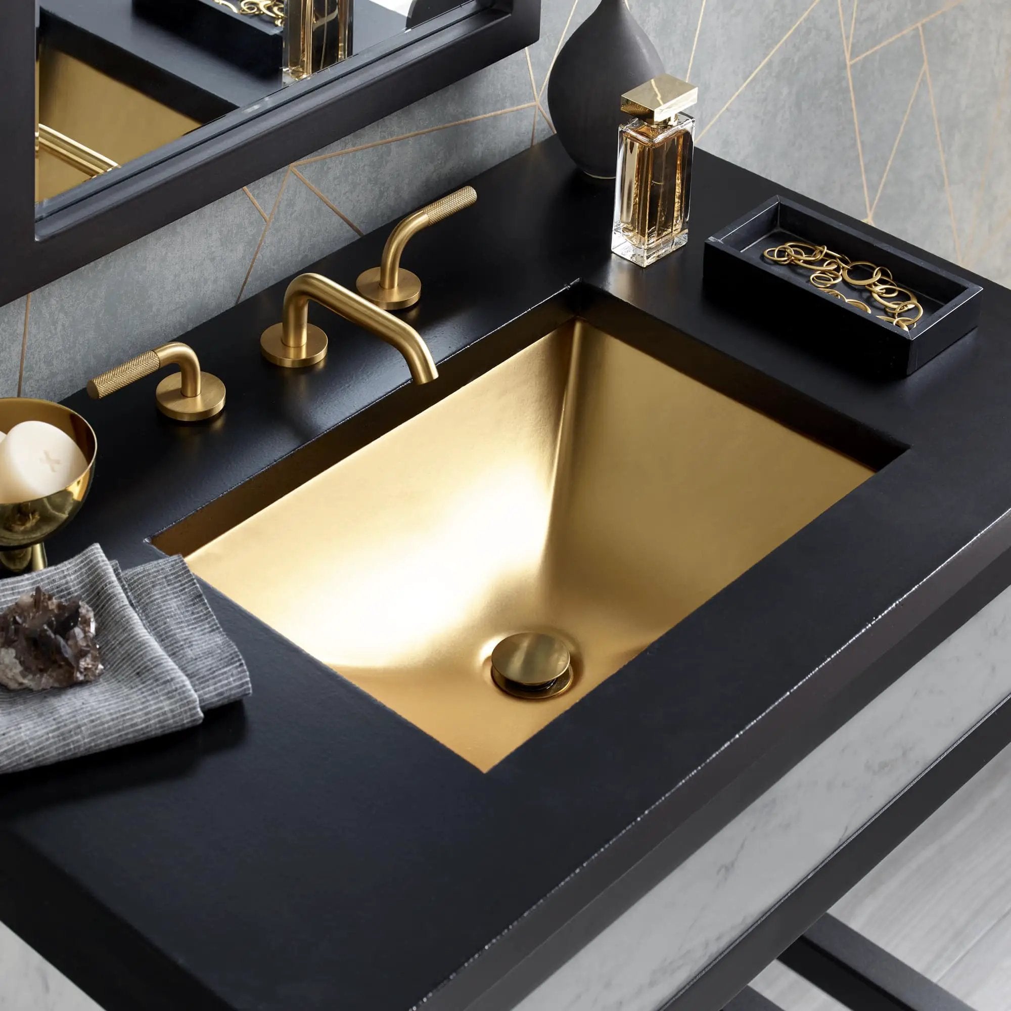 matte gold bathroom sink