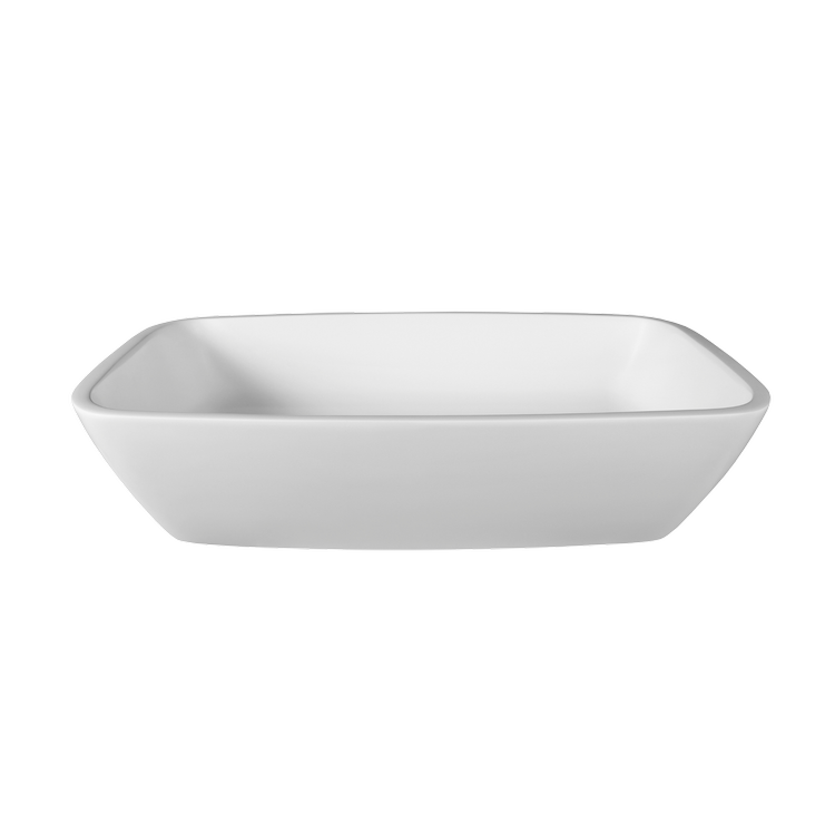 white vessel sink