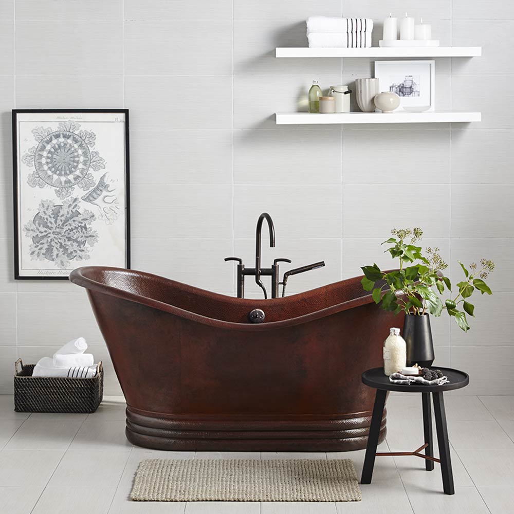 antique copper tub