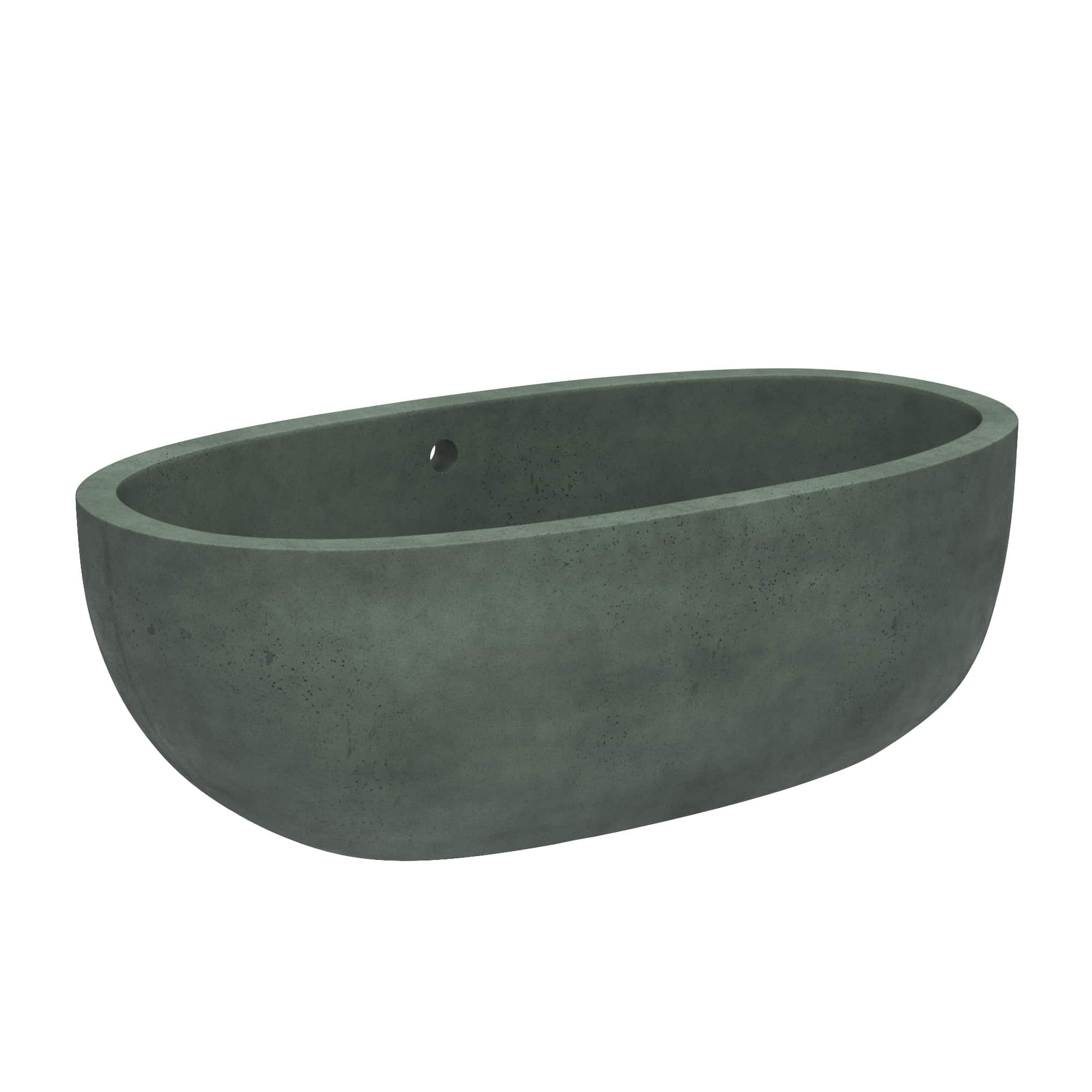 Native Trails Avalon 66" Concrete Freestanding Soaking Bathtub